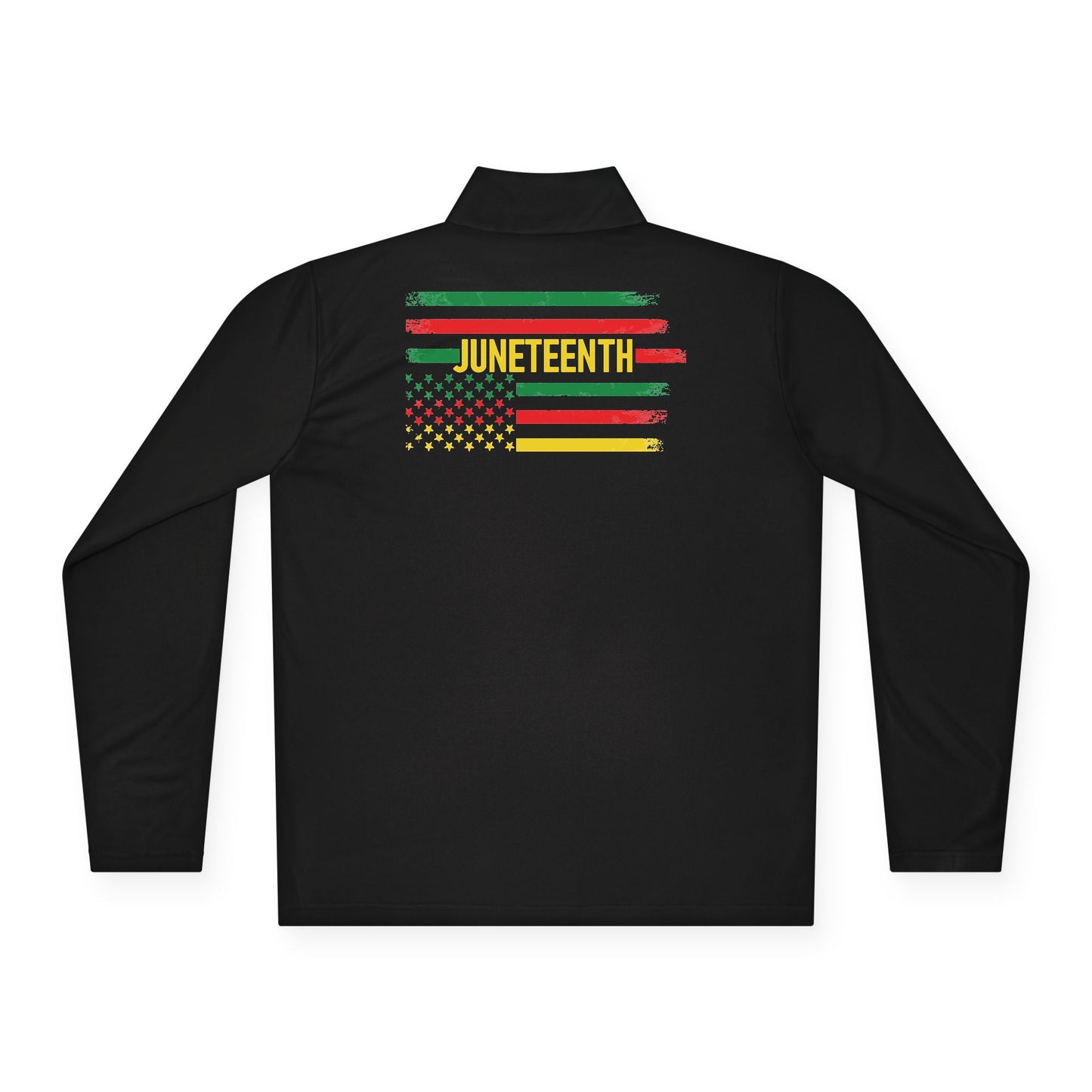 Juneteenth Flag | Quarter Zip Pullover| 2-Sided Print