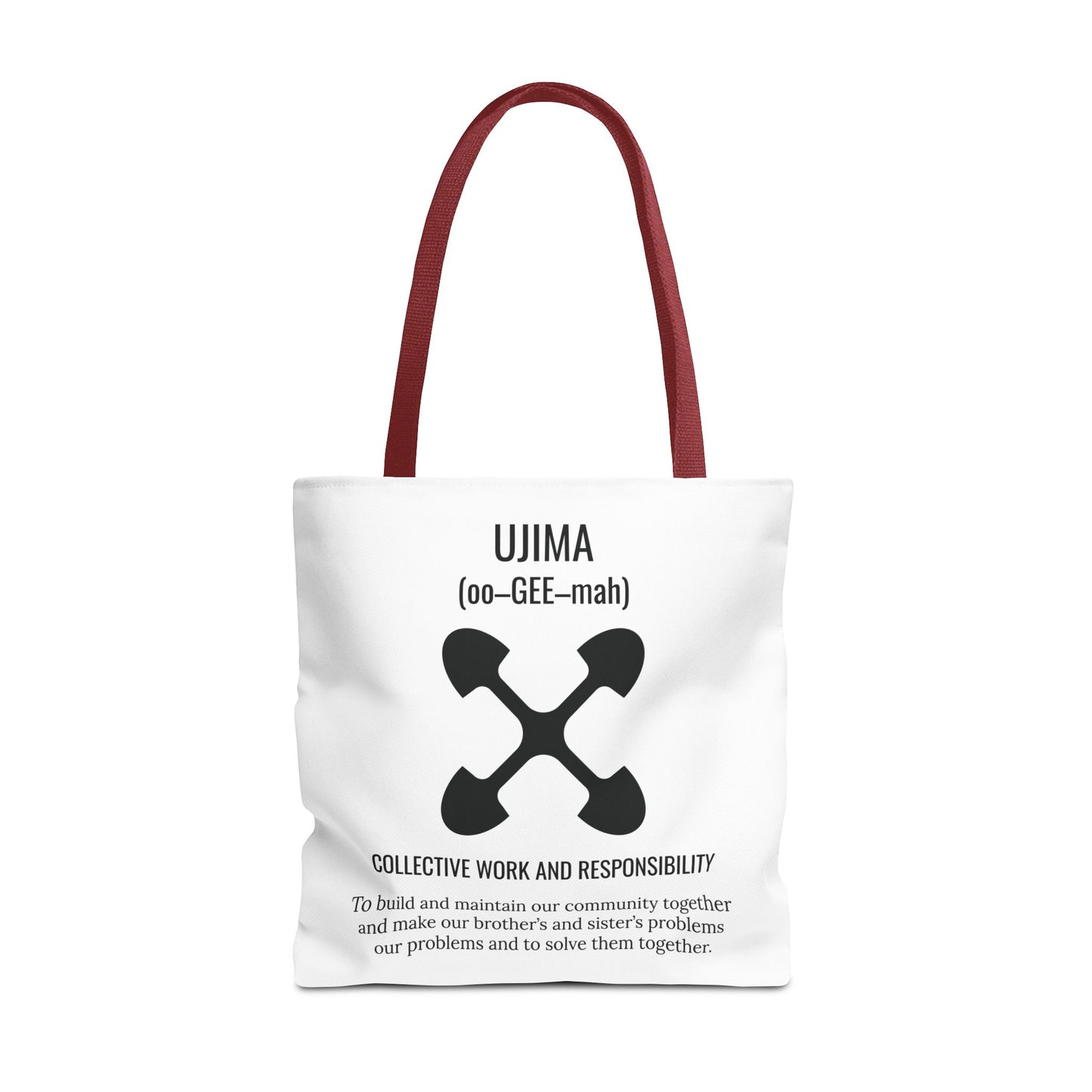 Ujima (Day 3) |Collective Work & Responsibility| Tote Bag | White