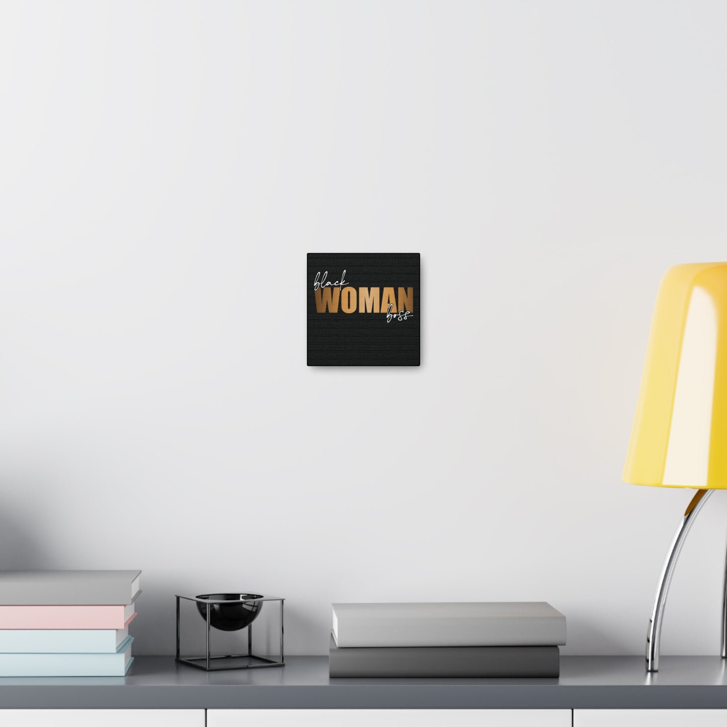 Black Women Boss | Canvas Gallery Wrap | Black Background