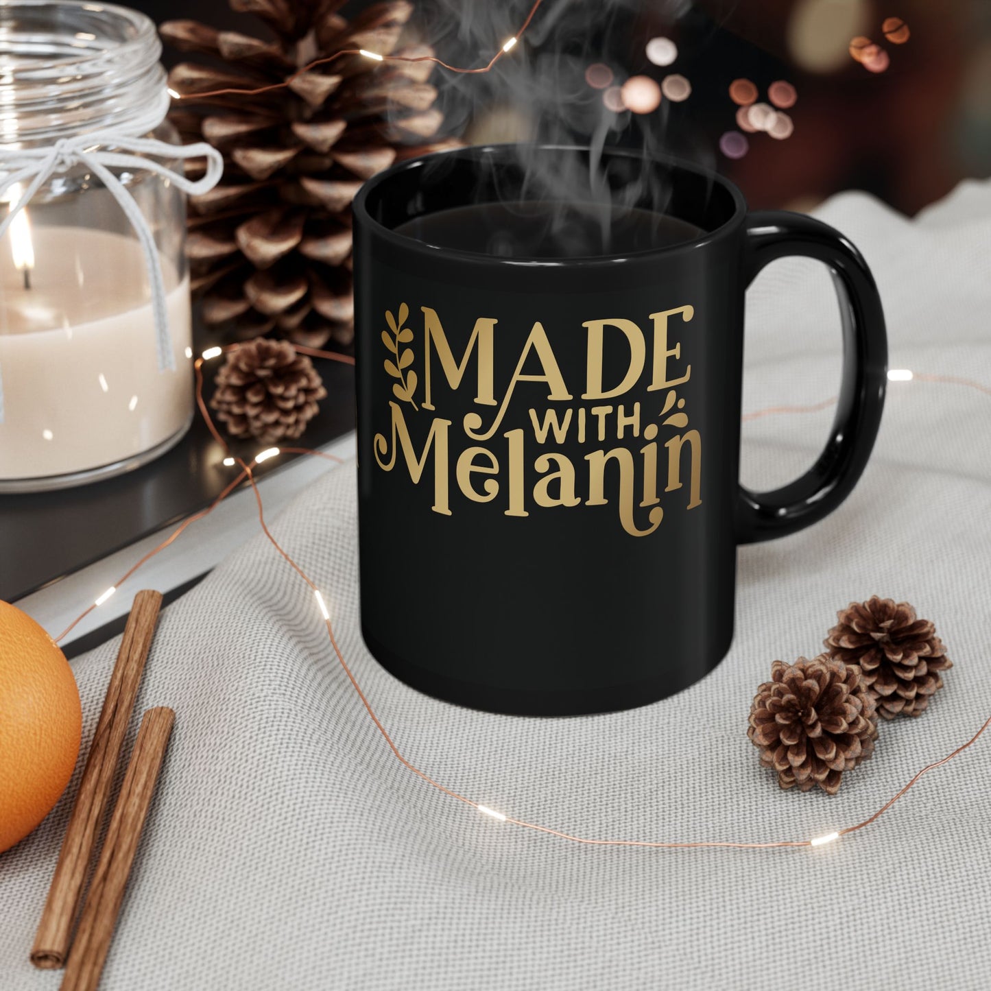 Made With Melanin | 11oz or 15 oz Mug| Black