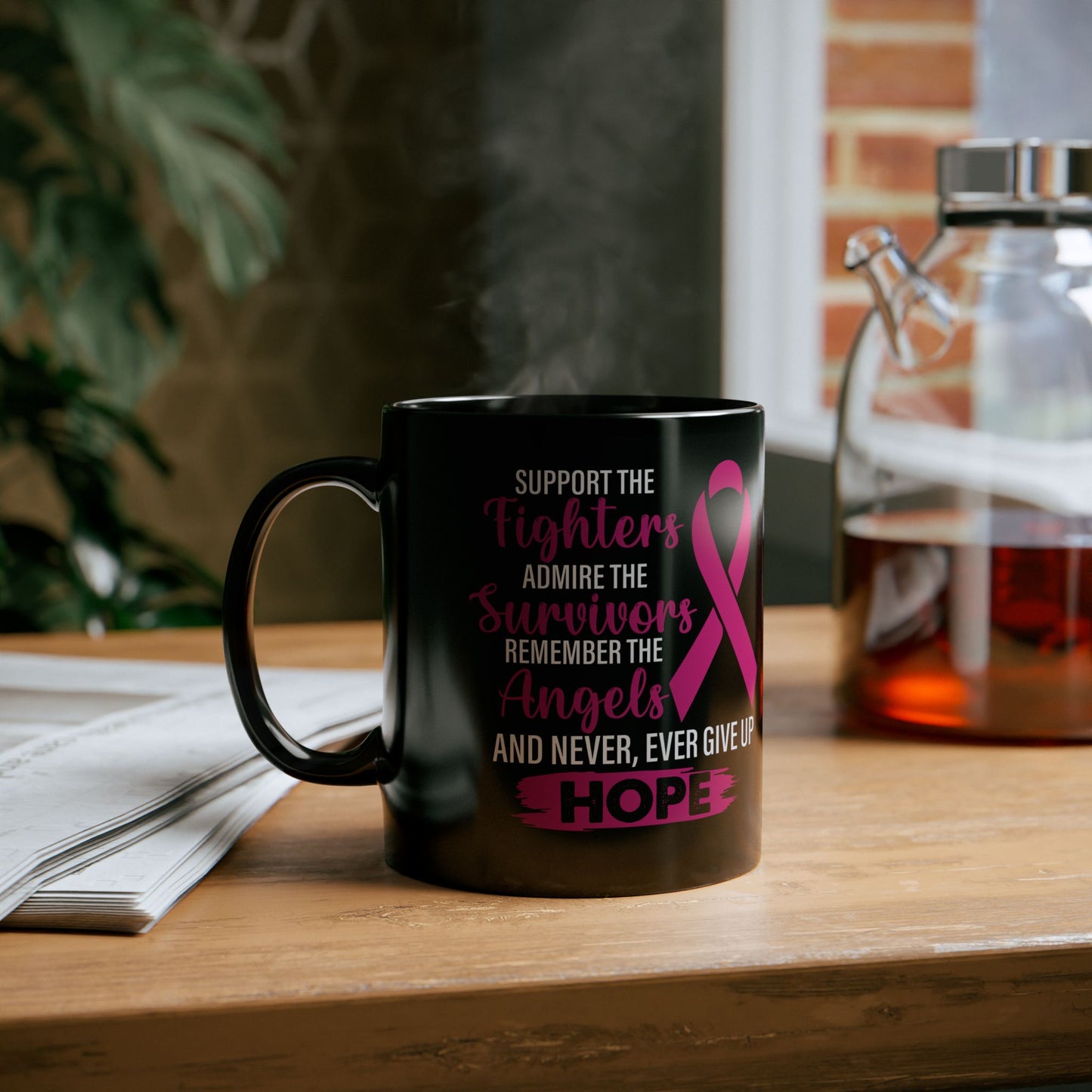 Support The Fighters (Black Version) | Coffee & Tea Mug | 2-Sided Print| 11 Oz