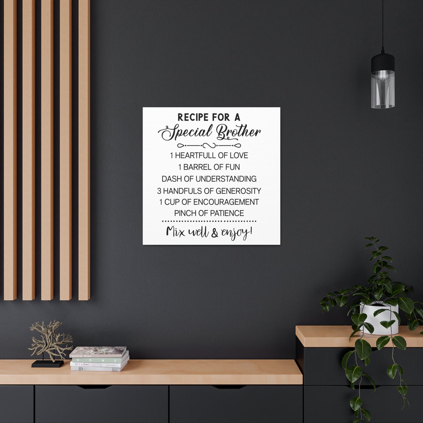 Special Brother Recipe | Canvas Gallery Wrap | White Background