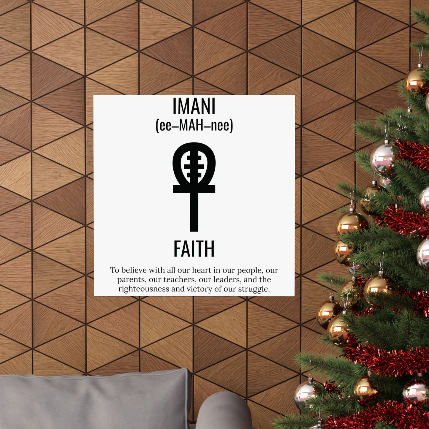Imani (Day 7) Faith | Vertical Poster |White|