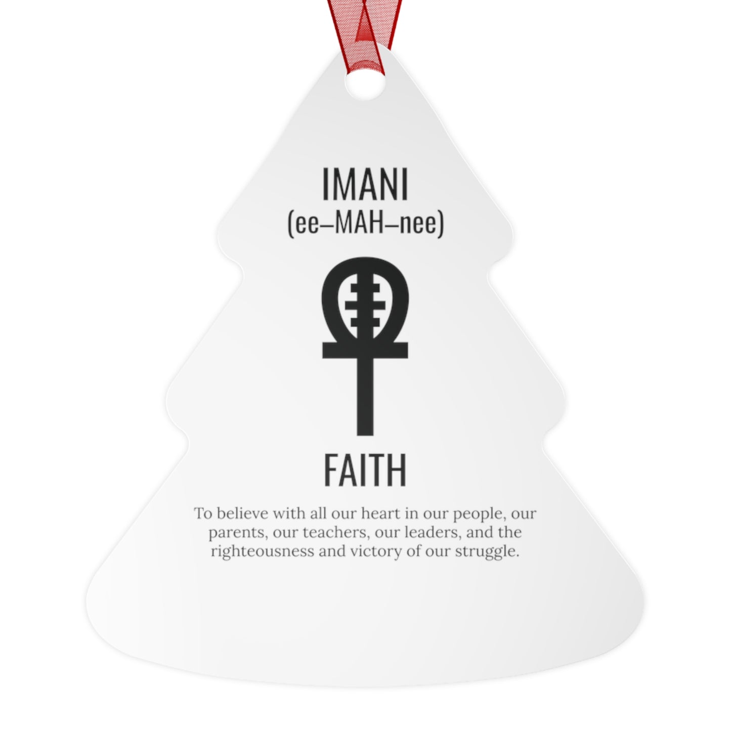 Imani (Day 7) Faith | Bell, Tree, Round or Oval Ornament |Metal|