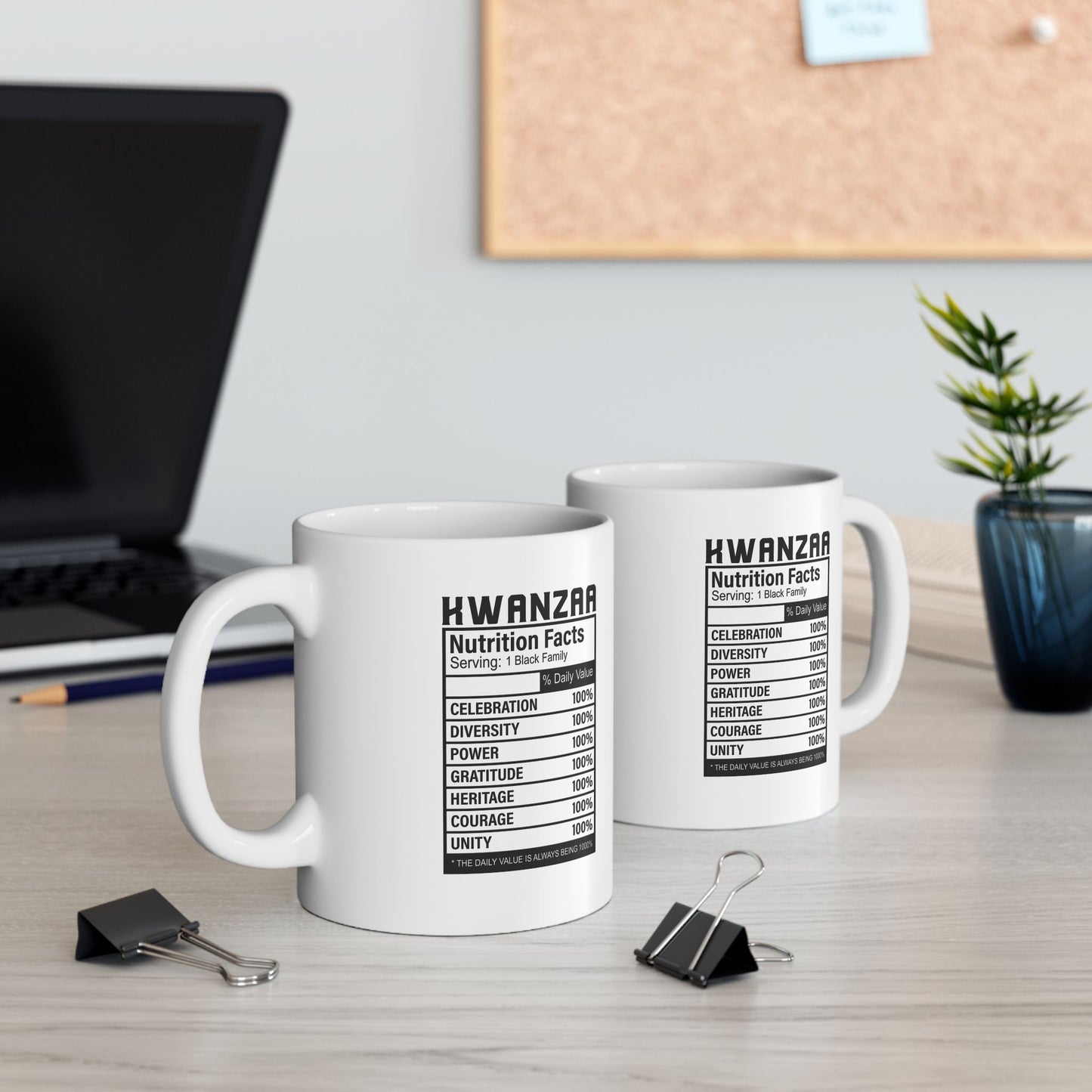 Kwanza Nutritional Facts | 11oz Mug| White |