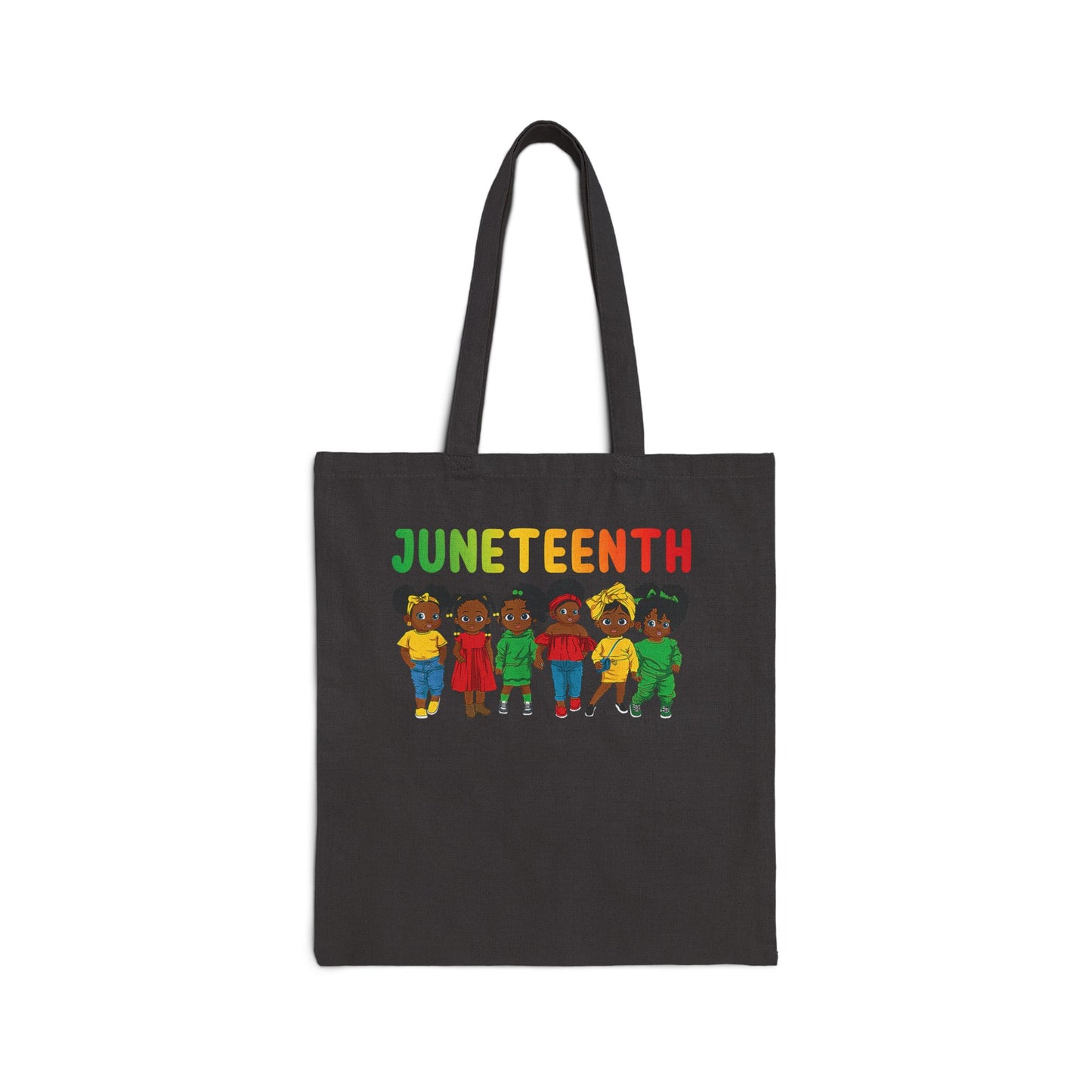 Girls Juneteenth | Canvas Tote Bag | Natural or Black