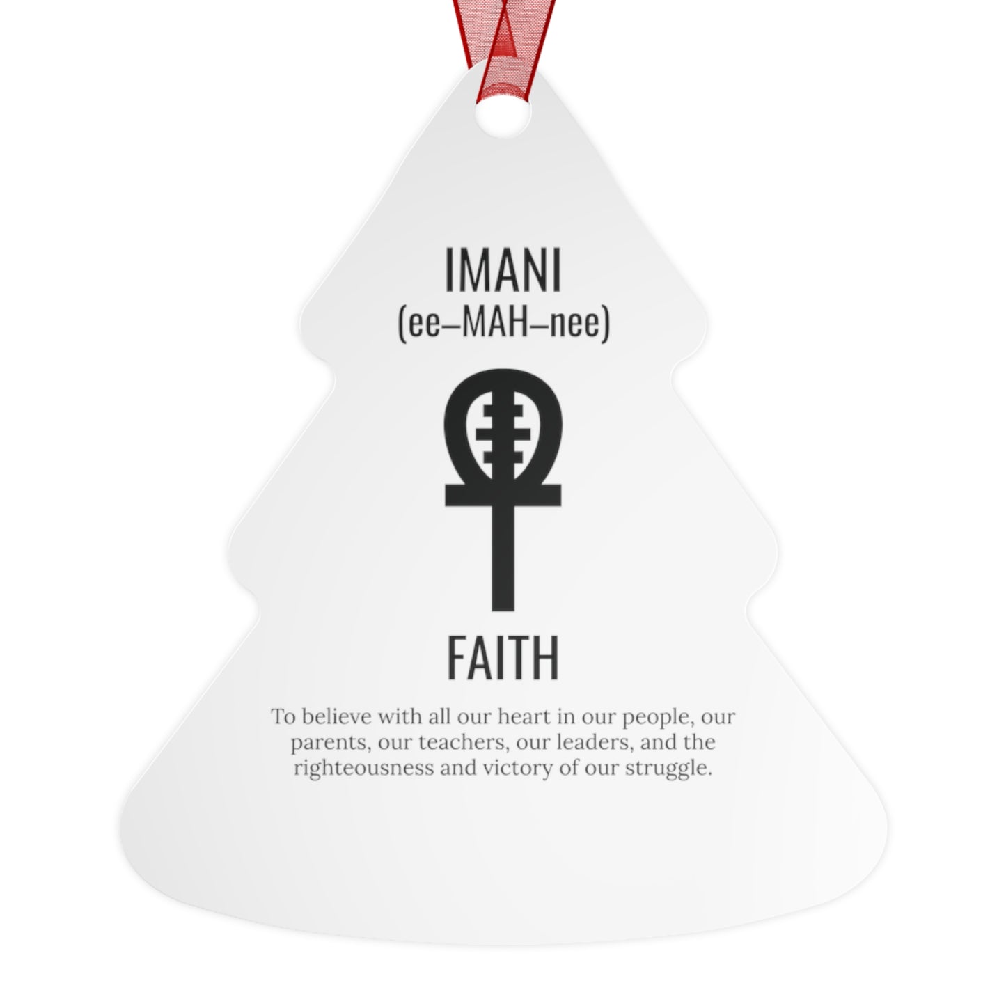 Imani (Day 7) Faith | Bell, Tree, Round or Oval Ornament |Metal|