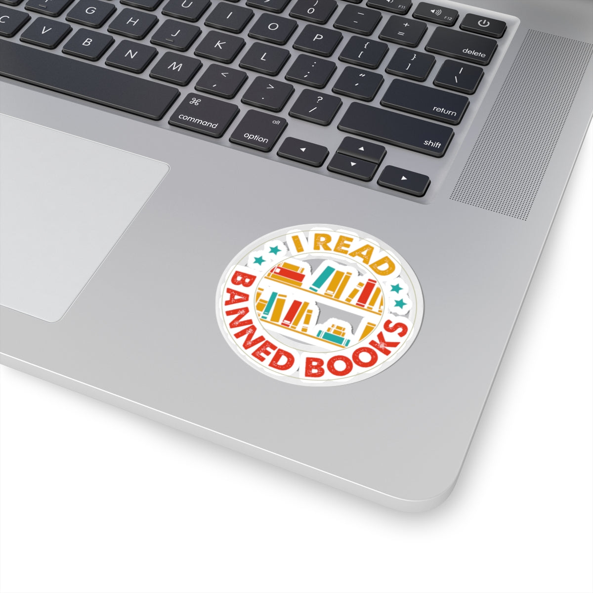 I Read Banned Books | Circle| Kriss-Cut Stickers | Multicolor