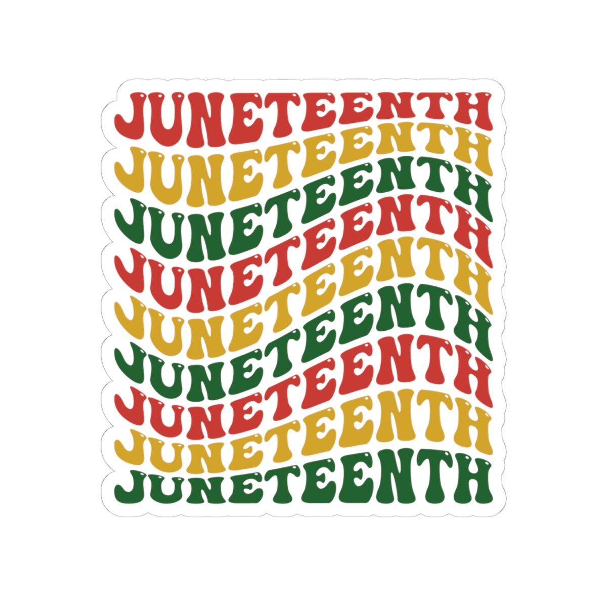 Juneteenth Retro | Version 1| Kriss-Cut Stickers