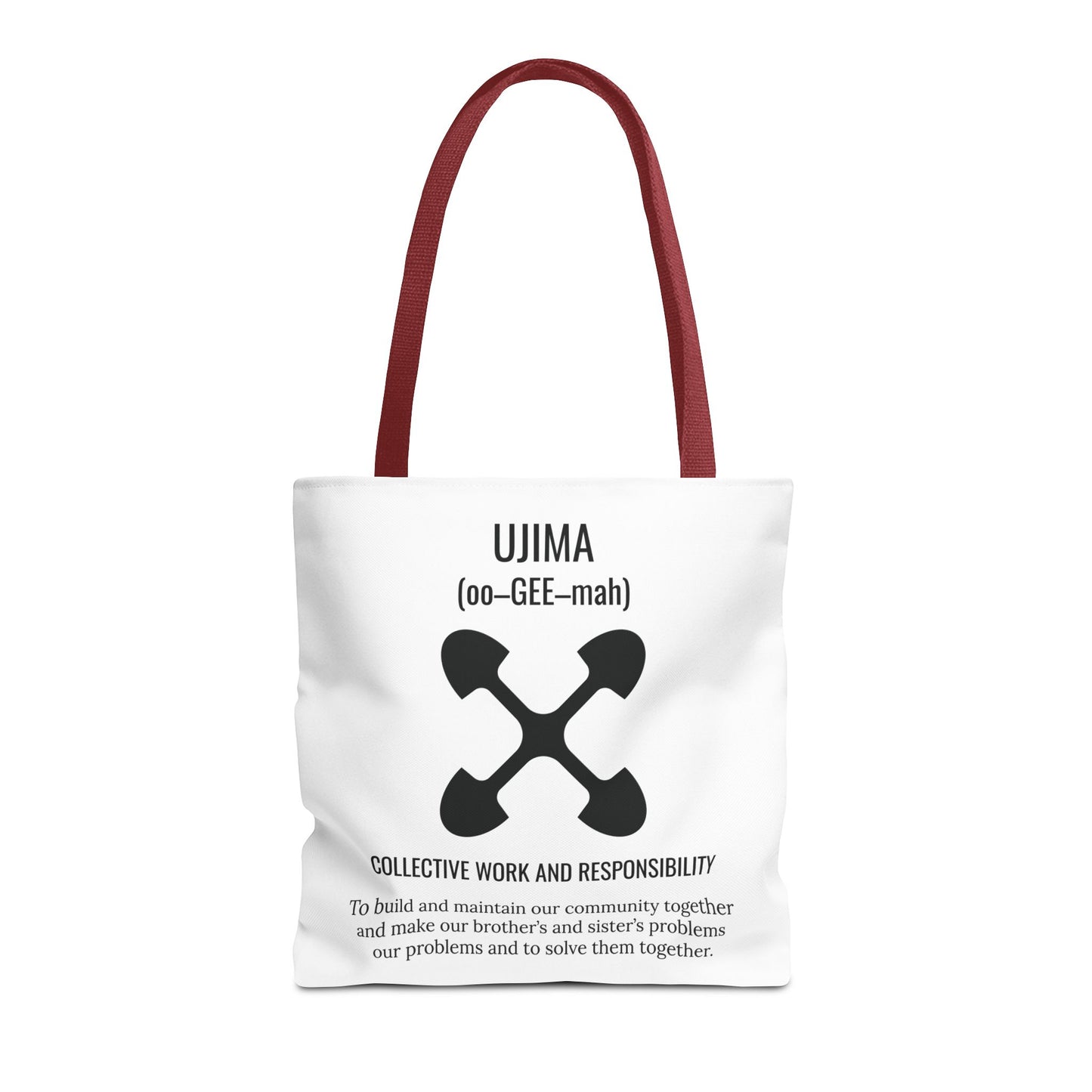 Ujima (Day 3) |Collective Work & Responsibility| Tote Bag | White