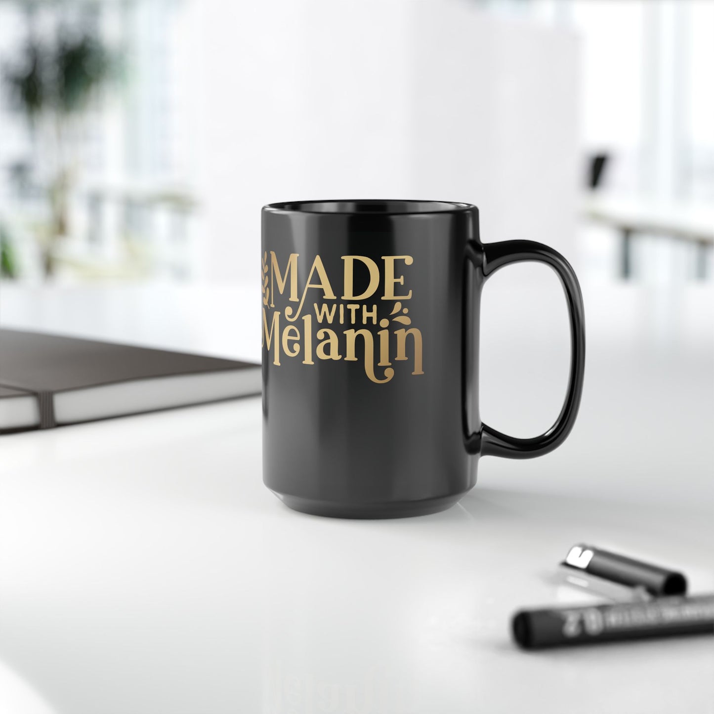 Made With Melanin | 11oz or 15 oz Mug| Black