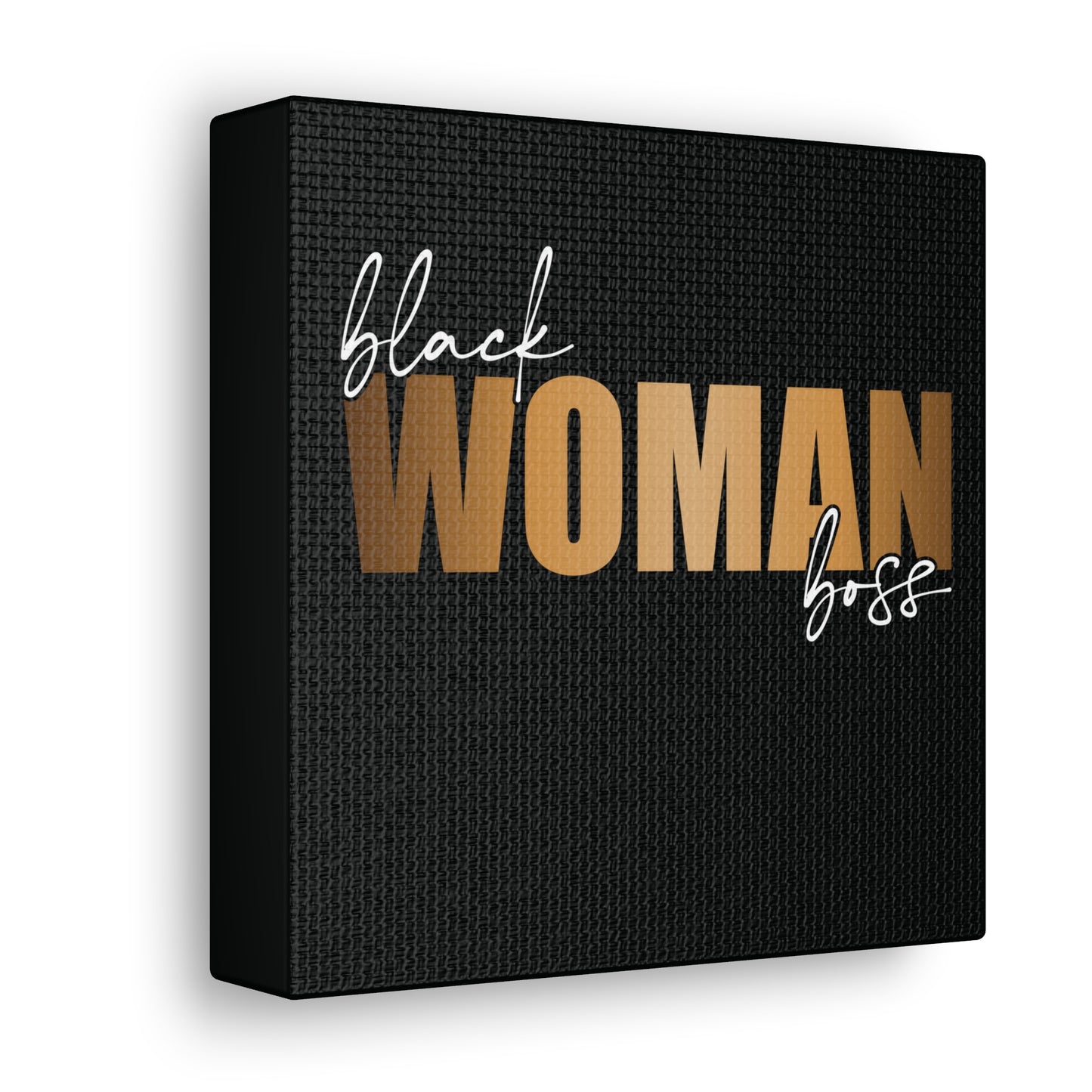 Black Women Boss | Canvas Gallery Wrap | Black Background