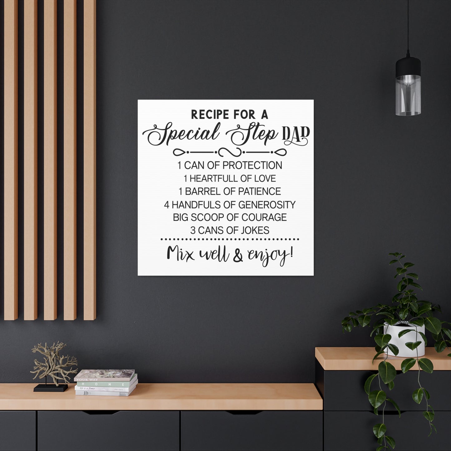 Special Step Dad Recipe | Canvas Gallery Wrap | White Background