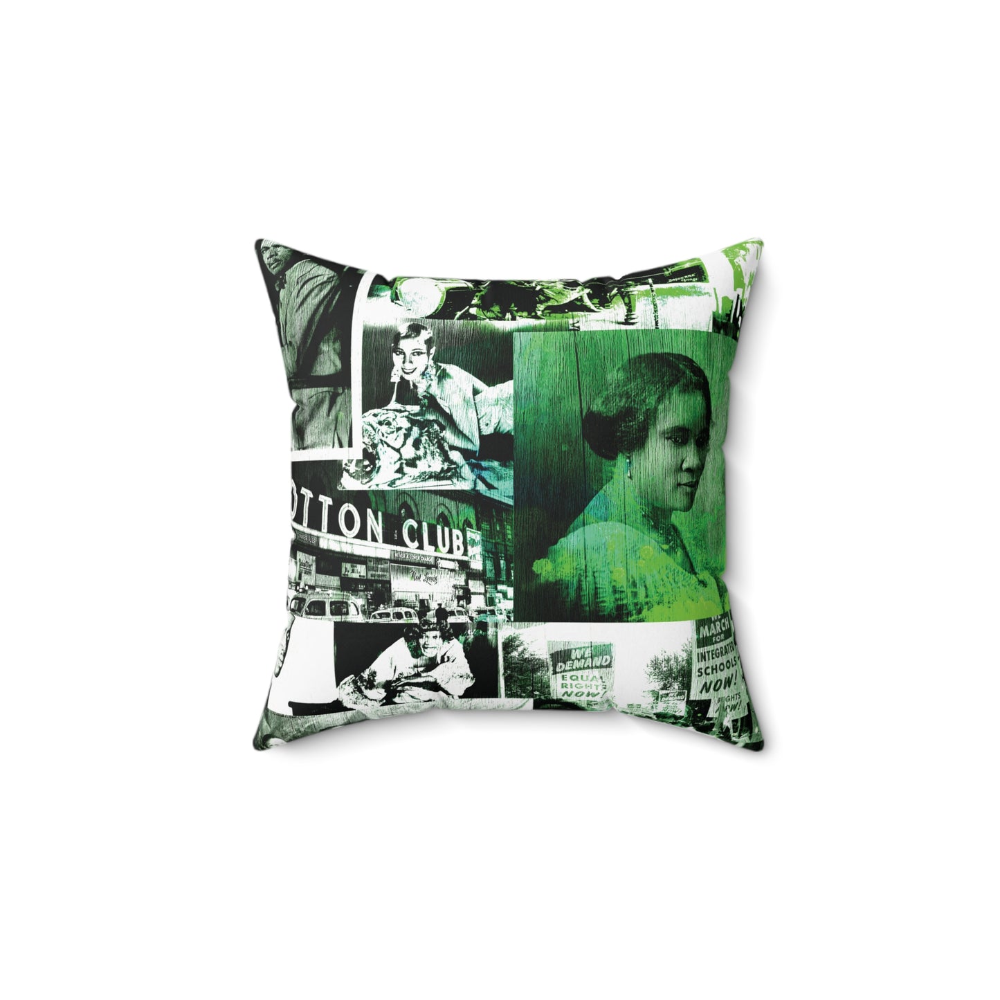 Black History 1920's Greatness | Square Pillow |Green