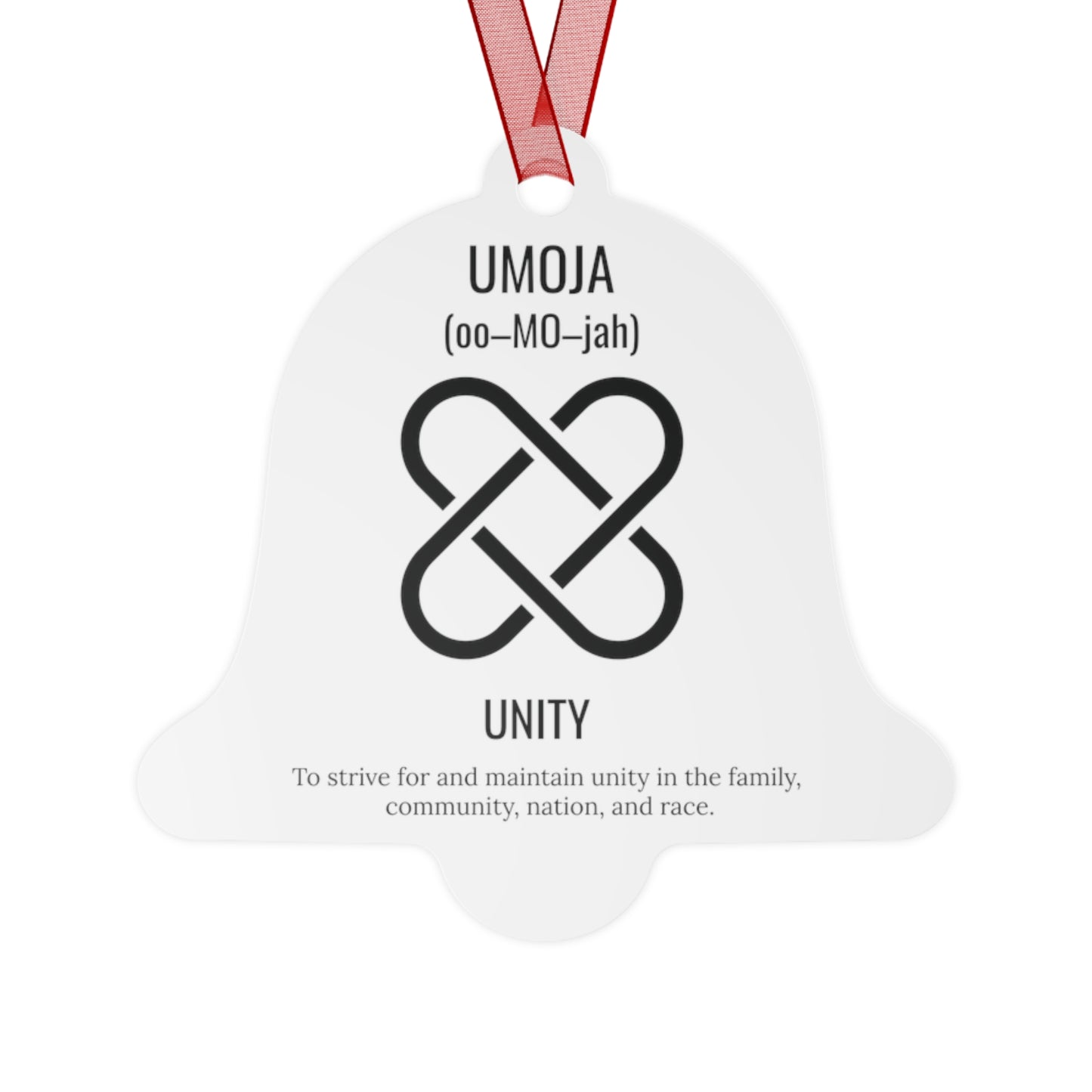 Umoja (Day 1) |Unity | Bell, Tree, Round or Oval Ornament |Metal|