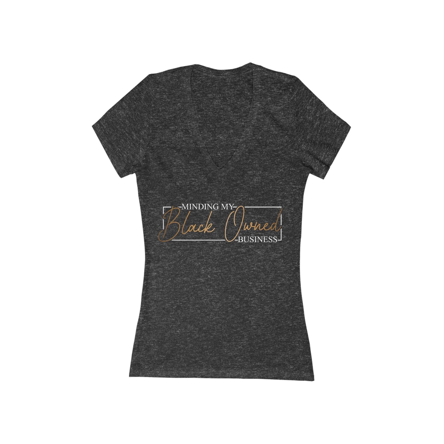 Minding My Black Owned Business | Version 2| Women's Short Sleeve Deep V-Neck T