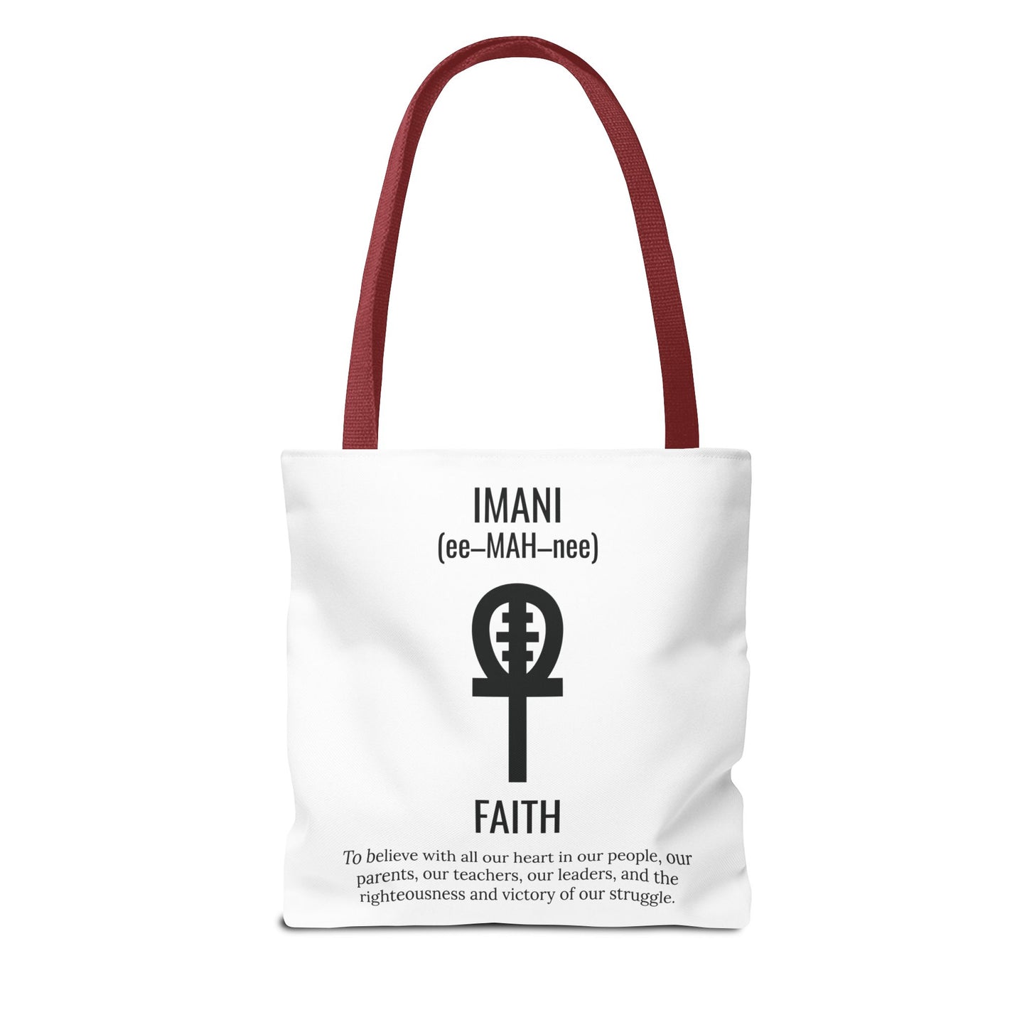 Imani (Day 7) Faith | Tote Bag | White