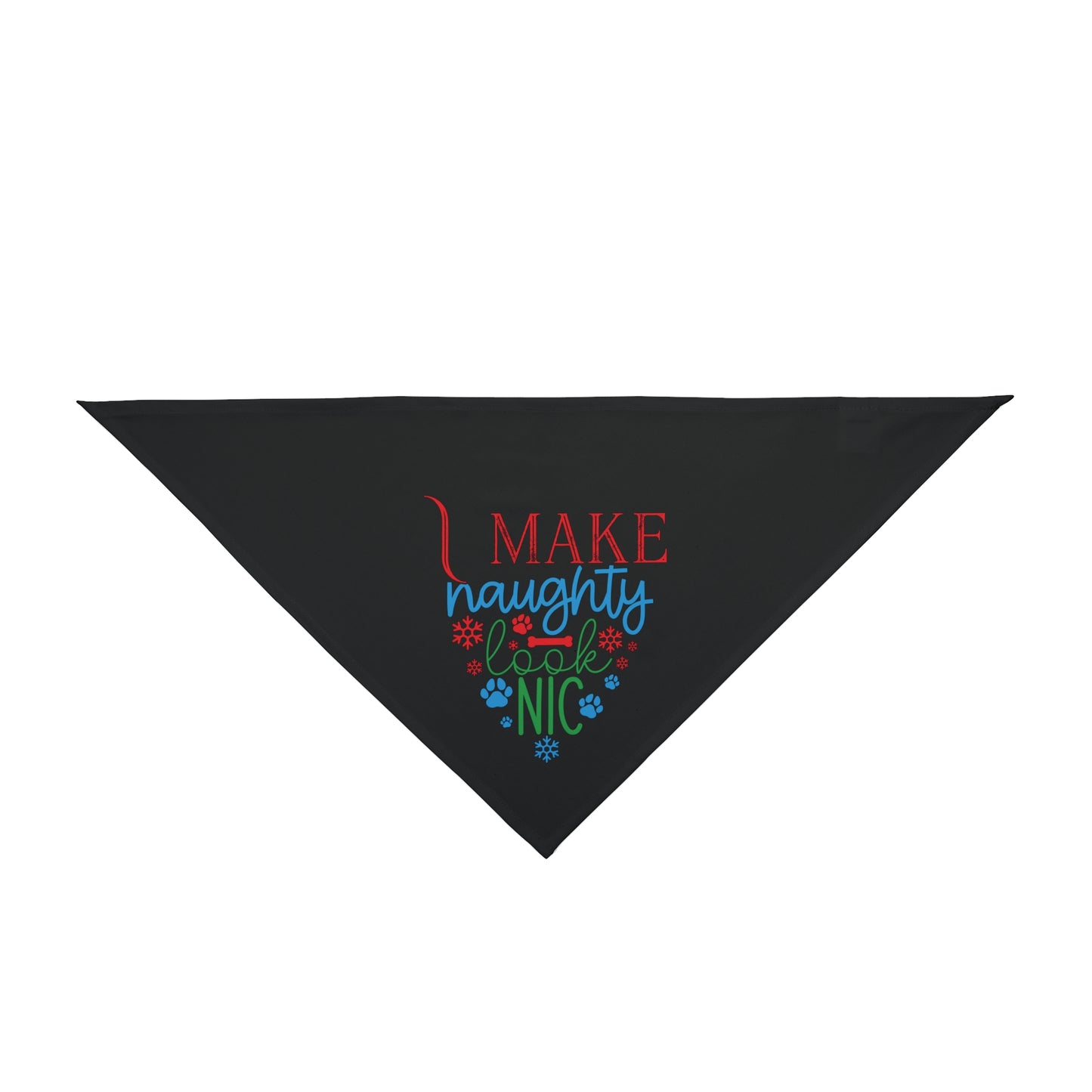 I Make Naughty Look Nice | Pet Bandana | Black