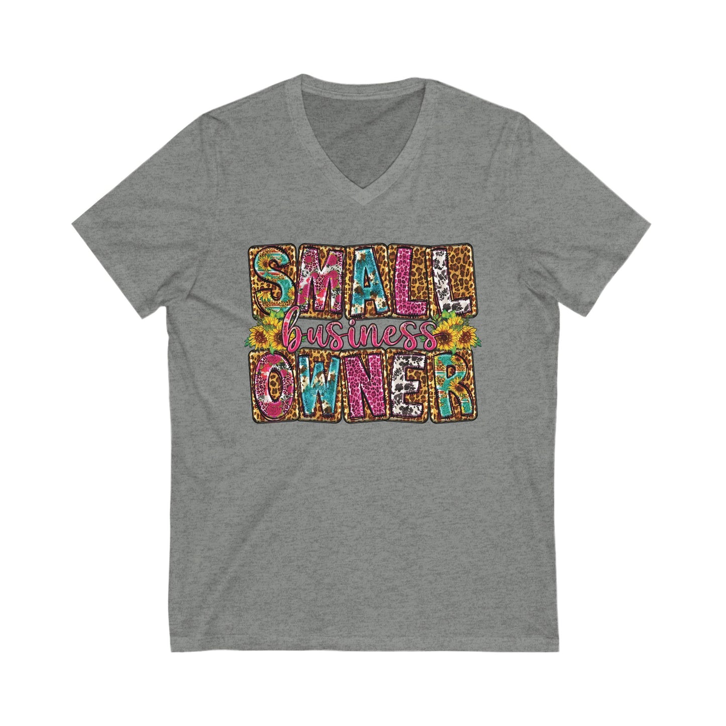 Small Business Owner | Version 2| Short Sleeve V-Neck Tee (Unisex)