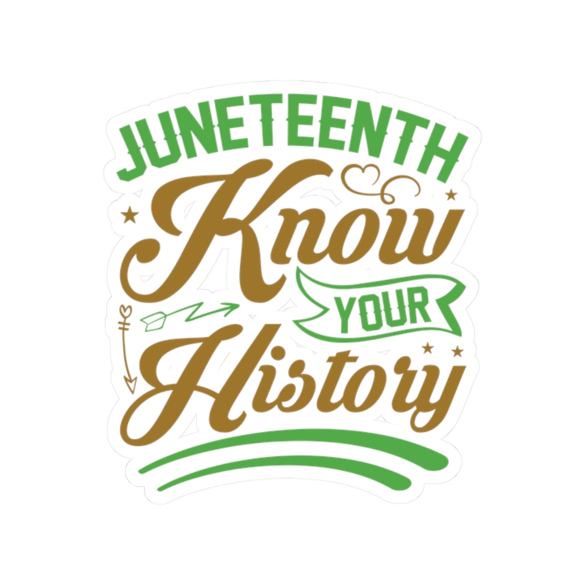 Juneteenth Know Your History | Kriss-Cut Stickers