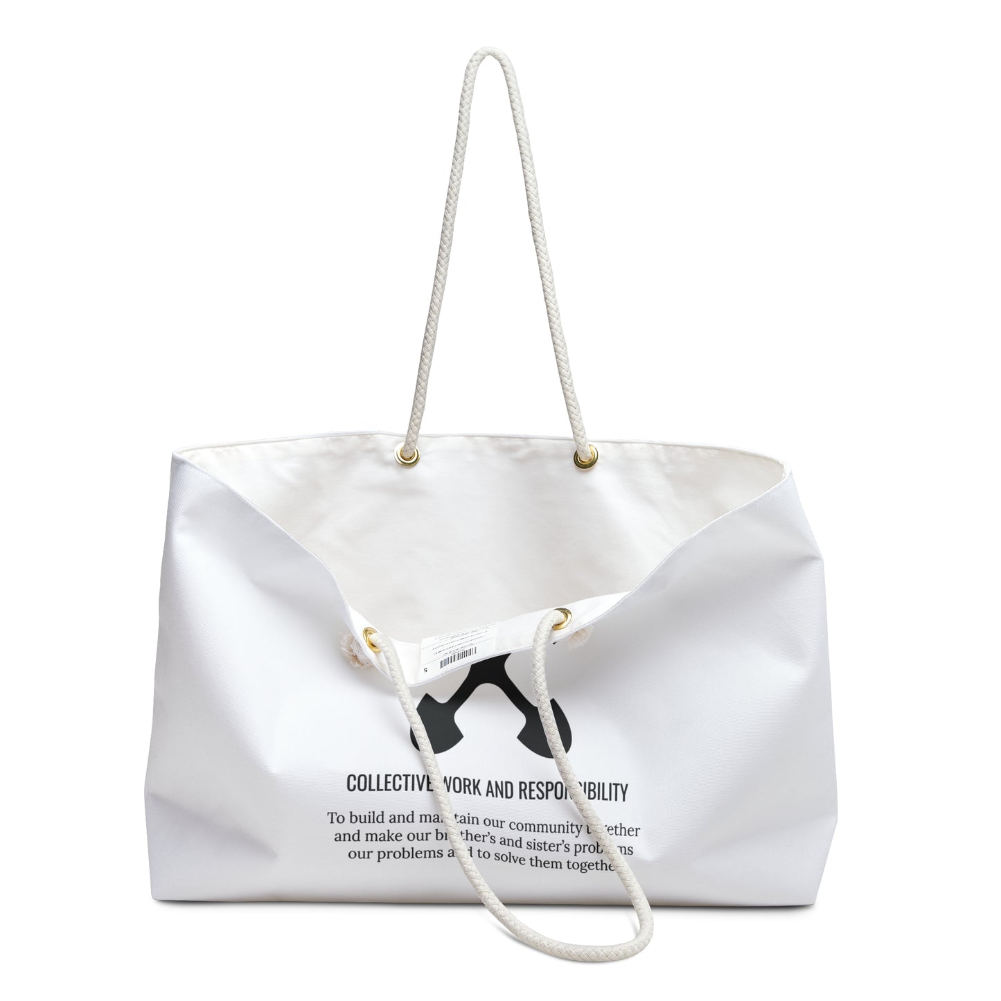 Ujima (Day 3) |Collective Work & Responsibility| Weekender Bag |White