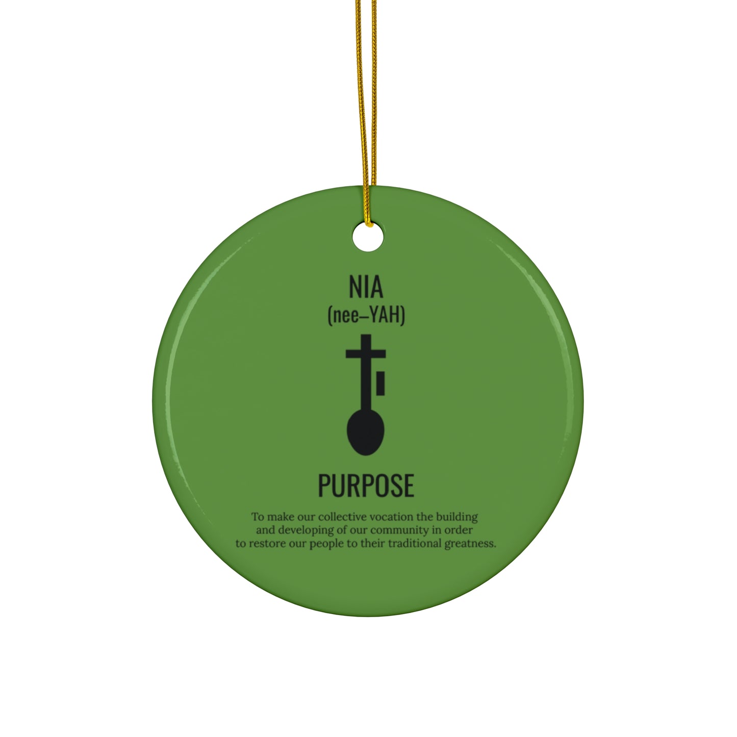 Nia (Day 5) | Purpose | Circle or Star Ornament | Green