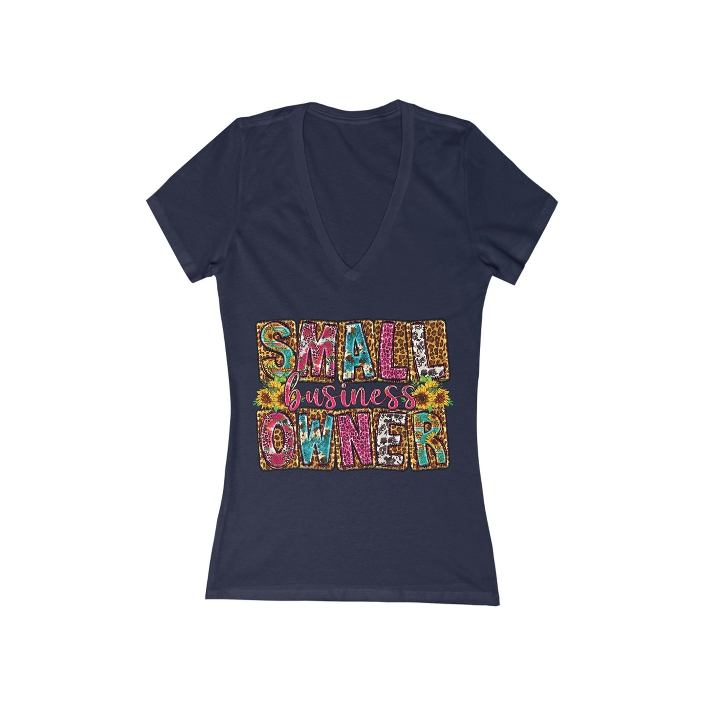 Small Business Owner | Version 2| Women's Short Sleeve Deep V-Neck T