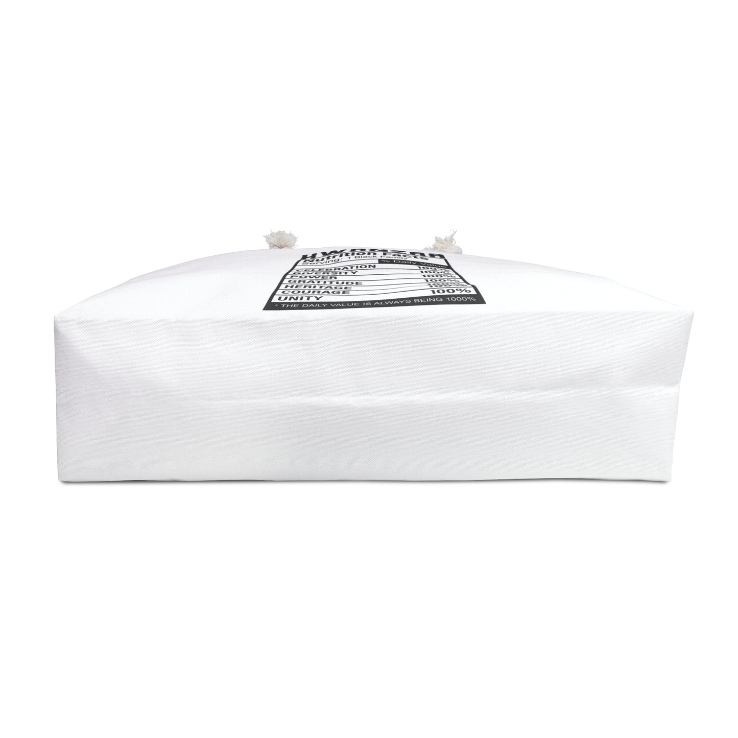 Kwanza Nutritional Facts | Weekender Bag |White