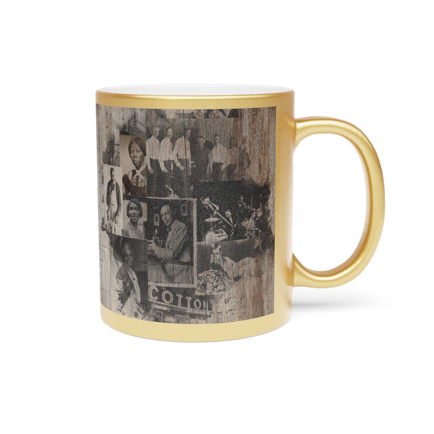 Black History Vintage Greatness (Brown) (Gold Metallic Version) |Coffee & Tea Mug | Full Print| 11 Oz