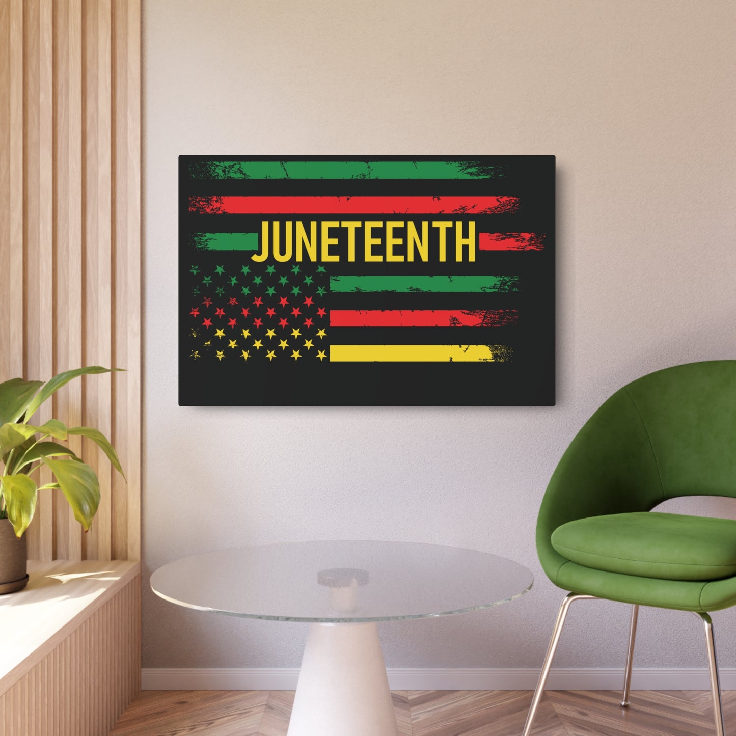 Juneteenth Flag | Version 1| Metal Art Sign |Version 1| Black Background