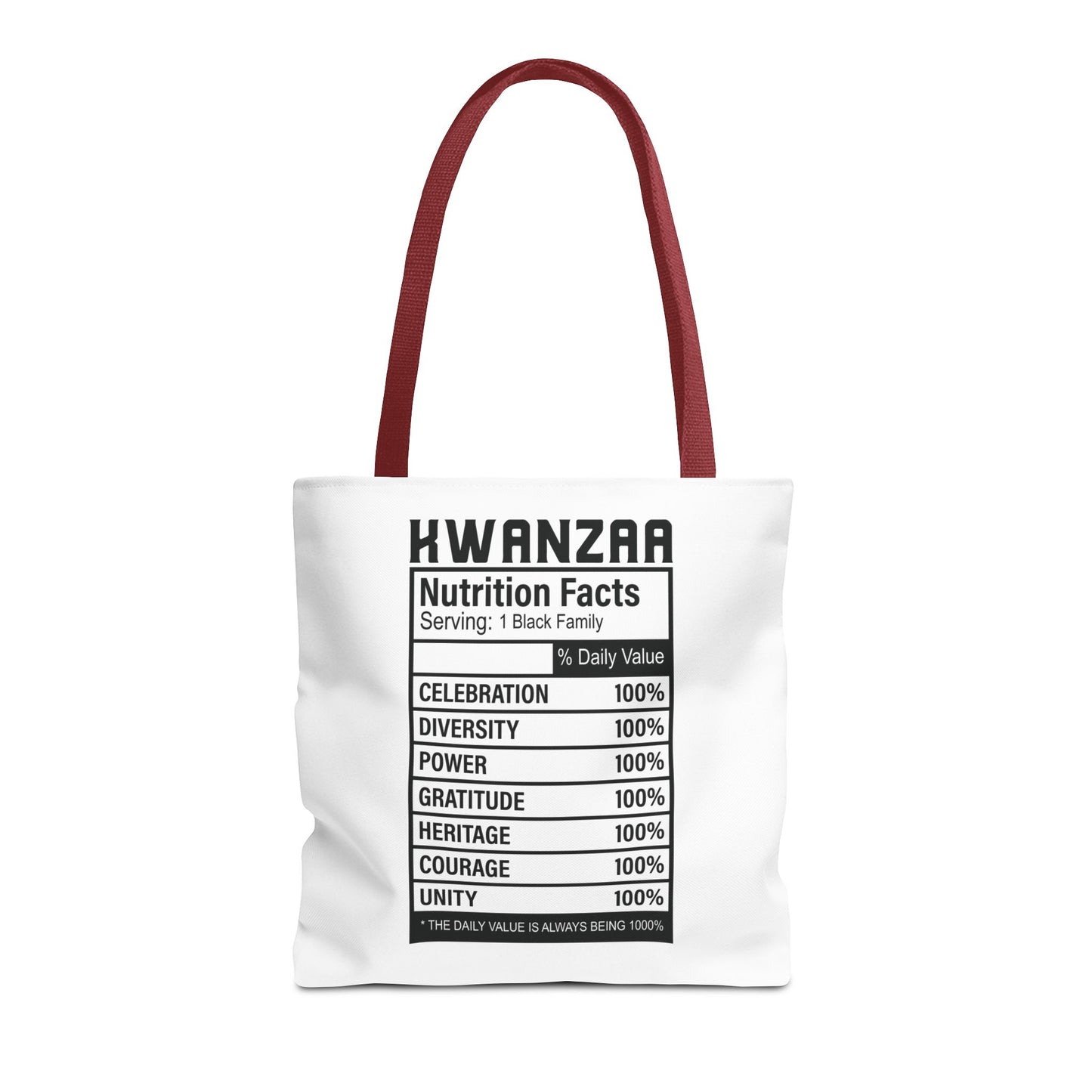 Kwanza Nutritional Facts | Tote Bag | White