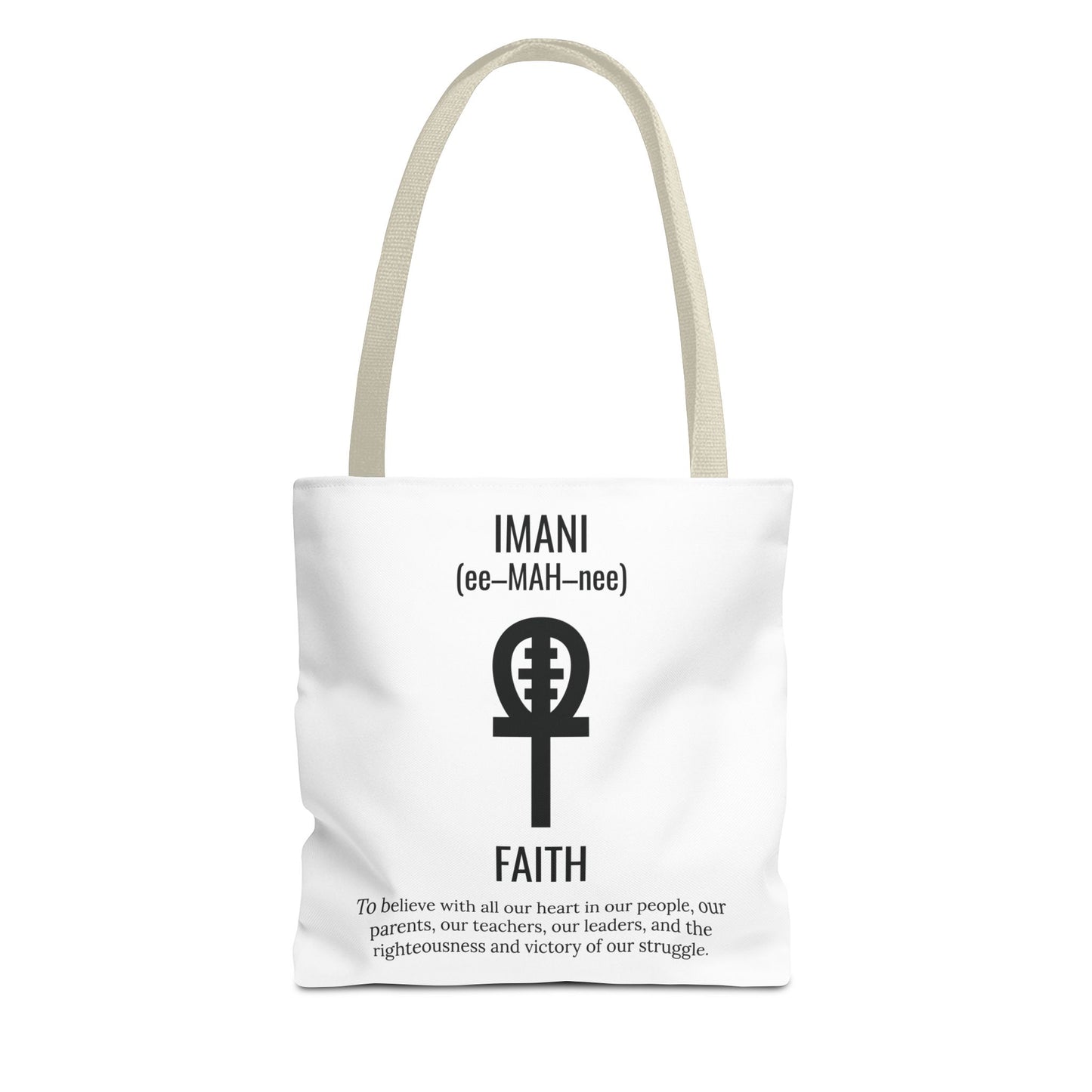 Imani (Day 7) Faith | Tote Bag | White