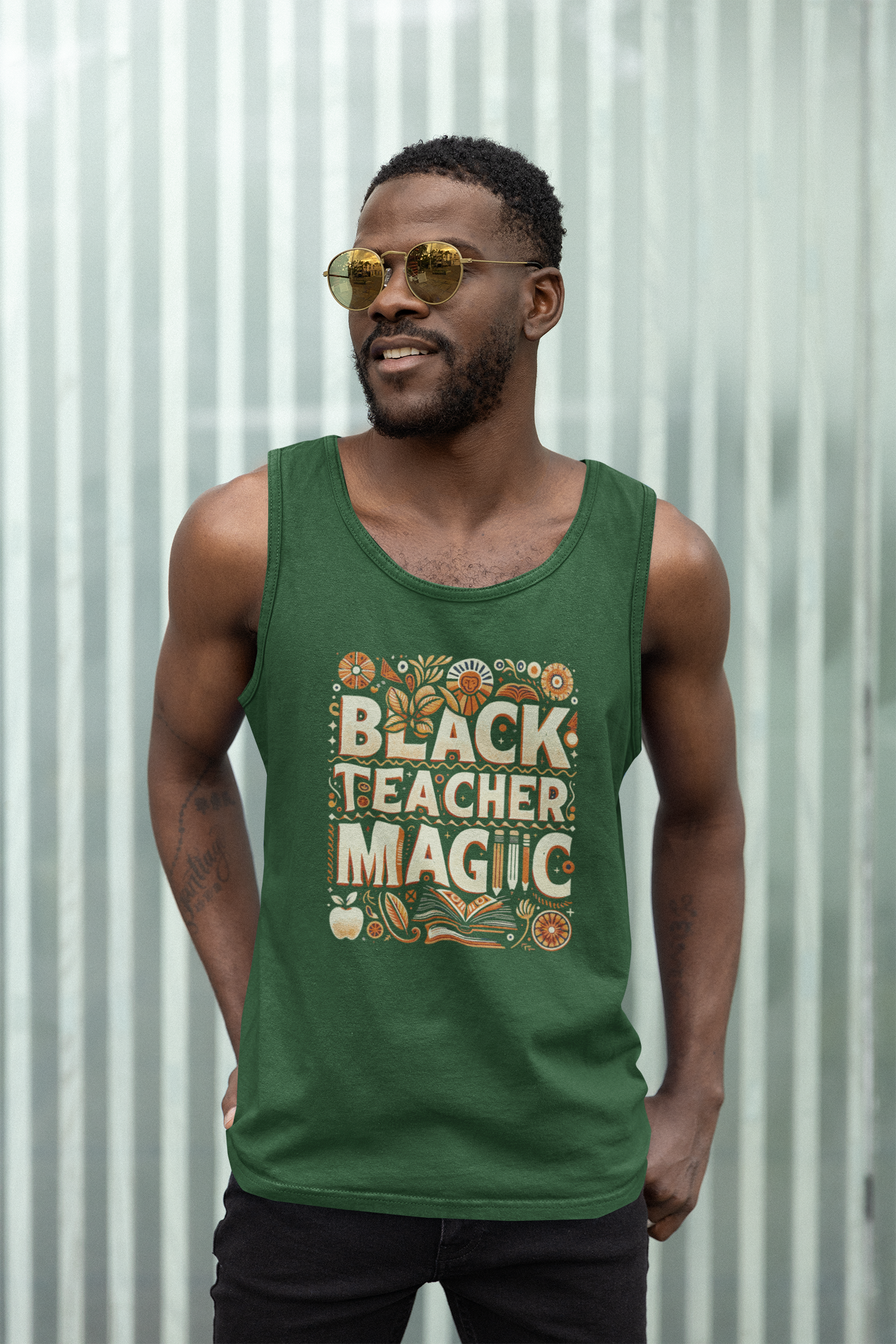 Black Teacher Magic (Fall) Tank Top Unisex