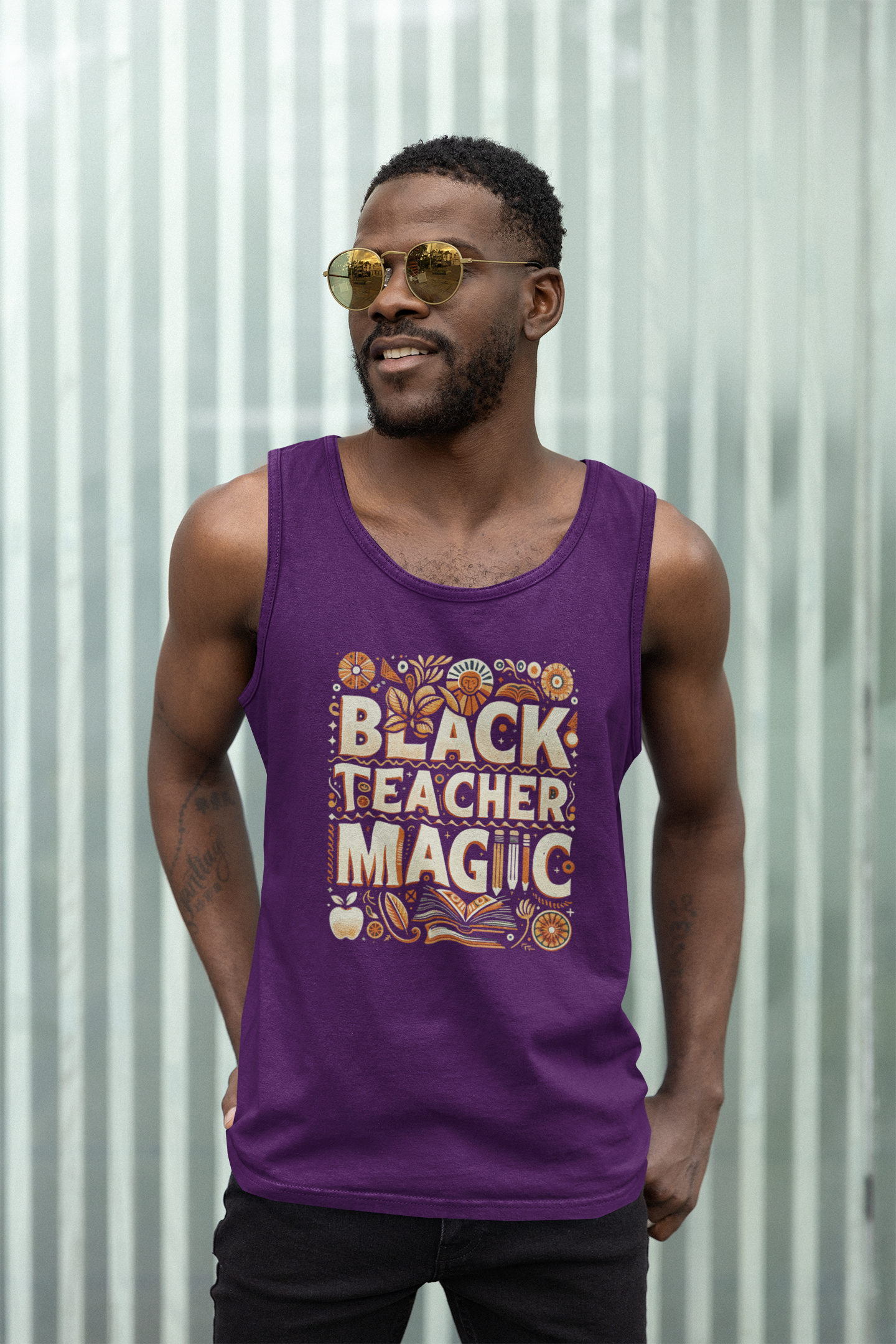 Black Teacher Magic (Fall) Tank Top Unisex