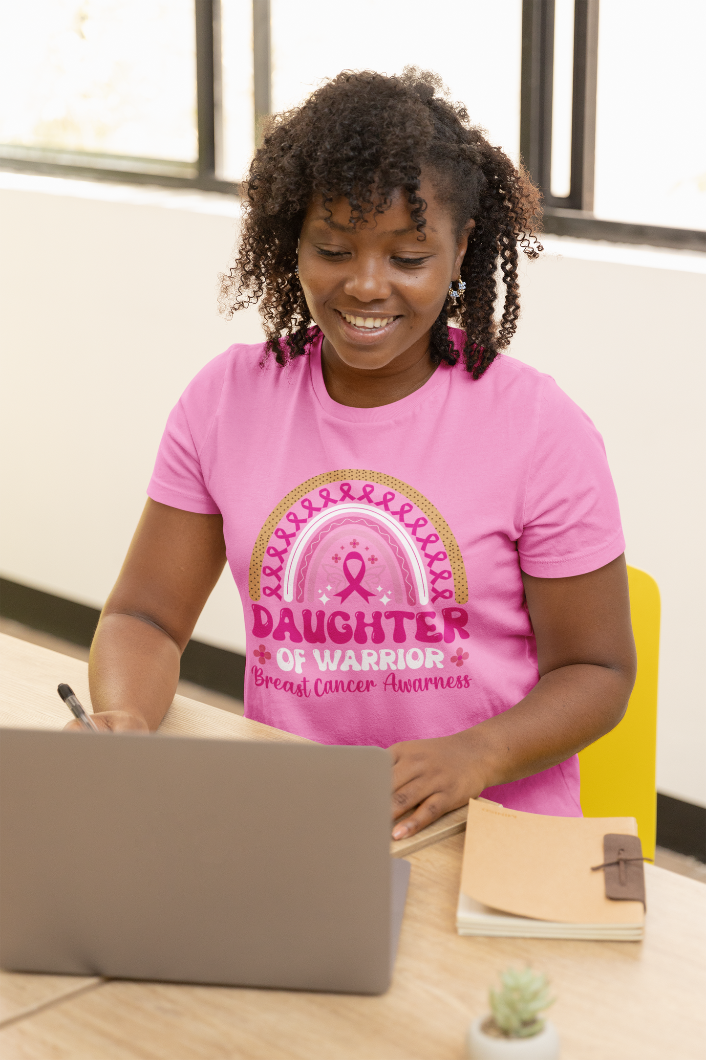 Breast Cancer Rainbow Awareness Daughter T-Shirt