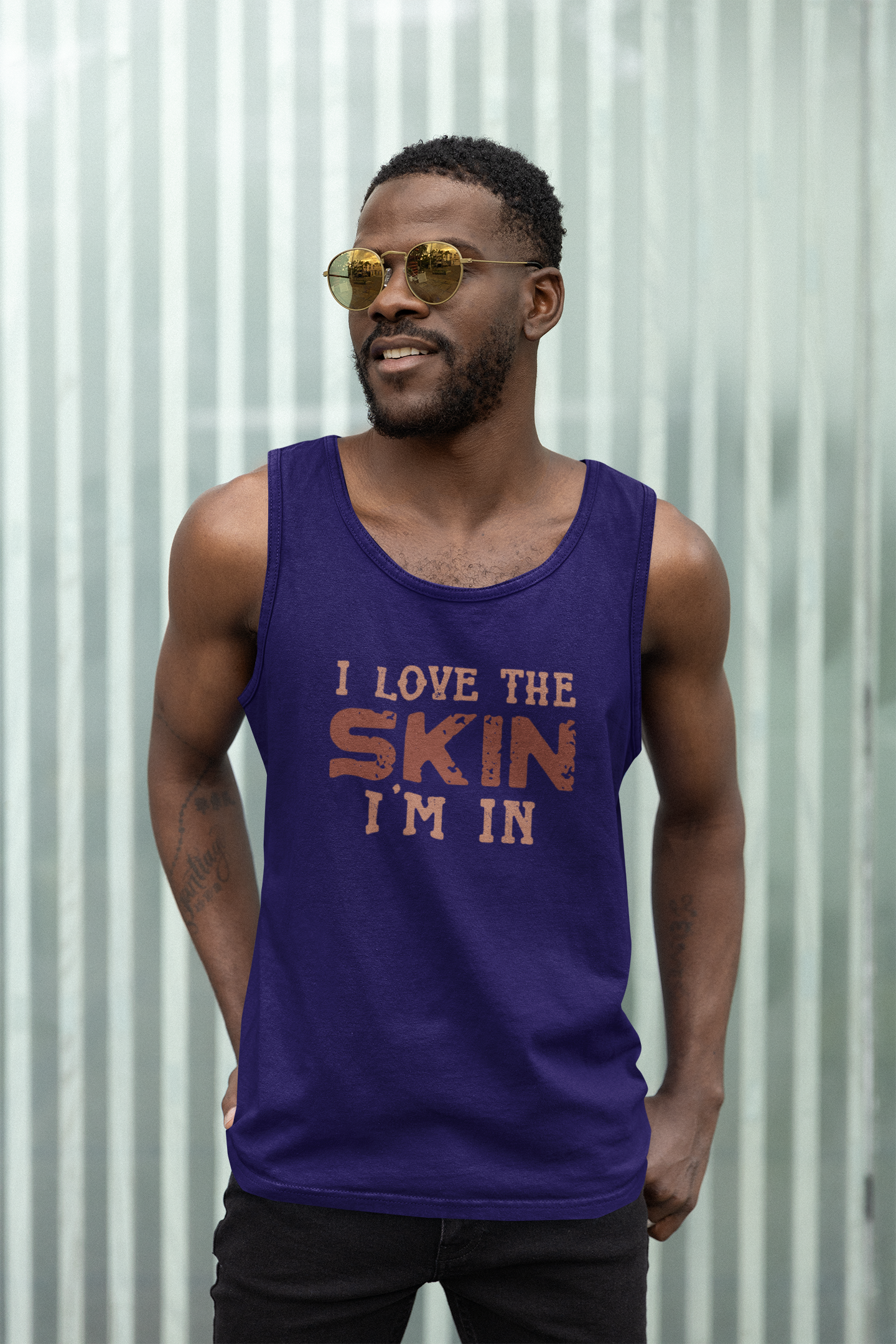 I Love The Skin I Am In Tank Top Unisex