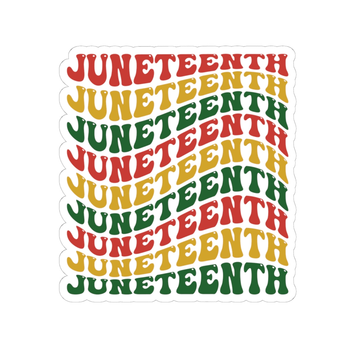 Juneteenth Retro | Version 1| Kriss-Cut Stickers