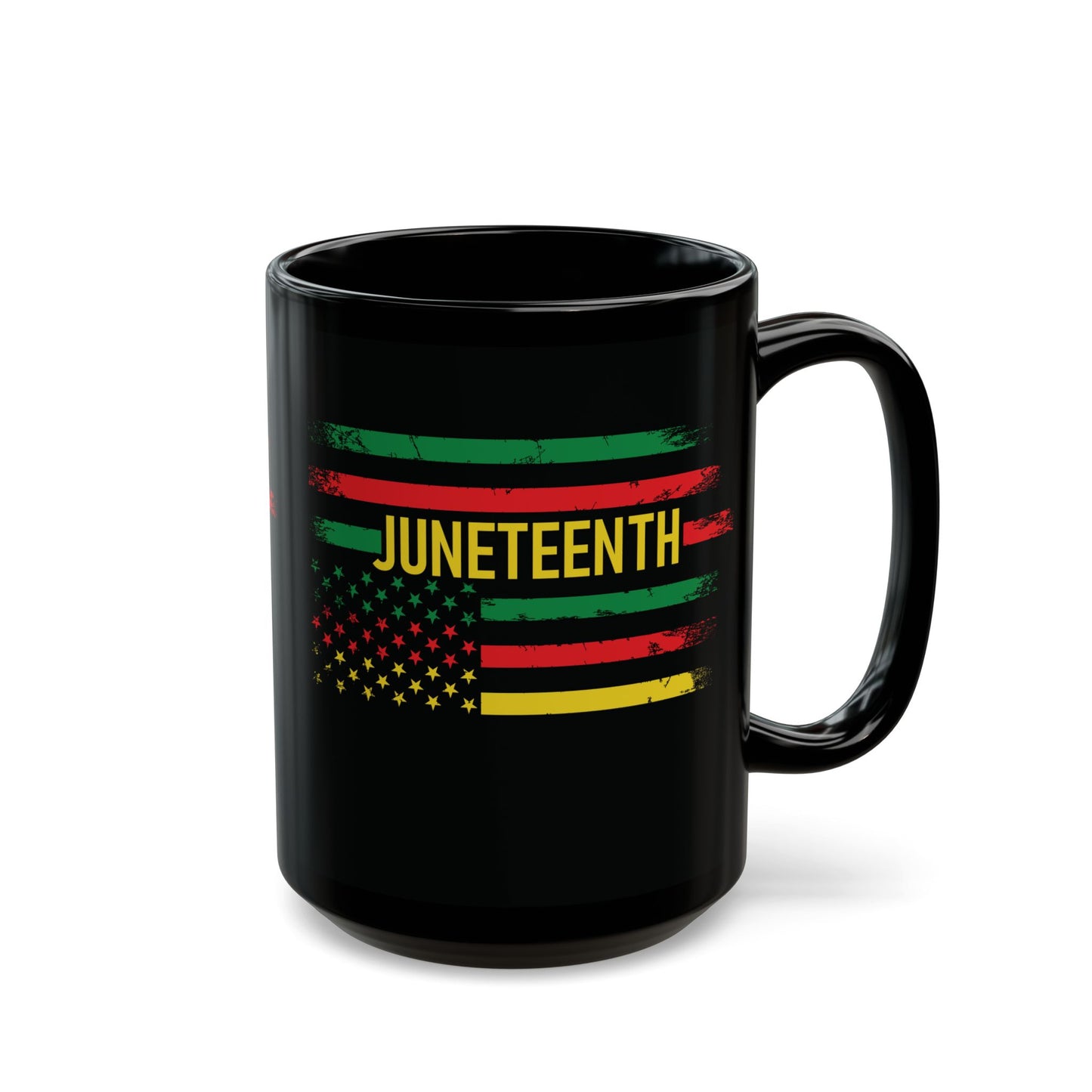 Juneteenth Flag| 11oz or 15 oz Mug| Version 1| Black