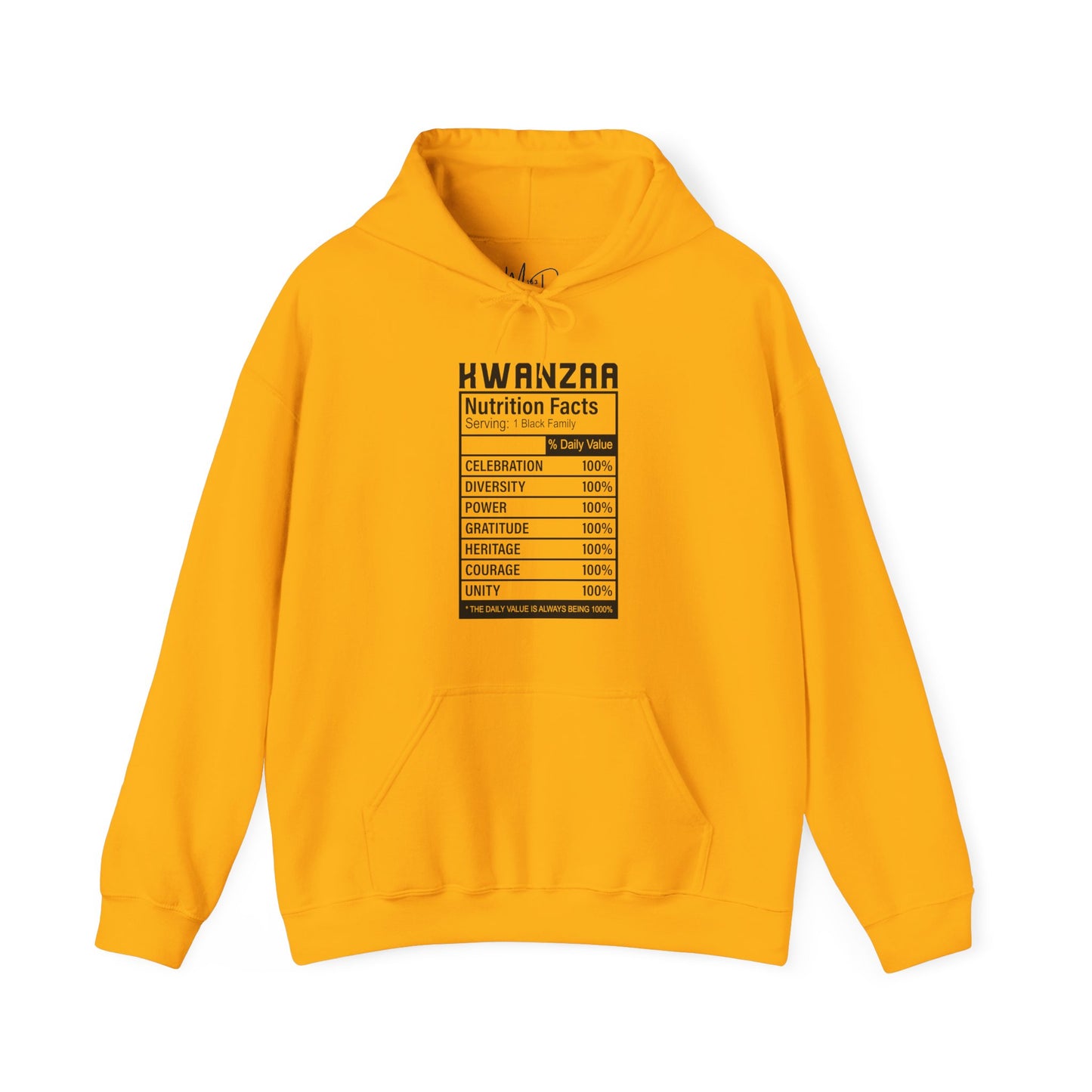 Kwanza Nutritional Facts | Hooded Sweatshirt