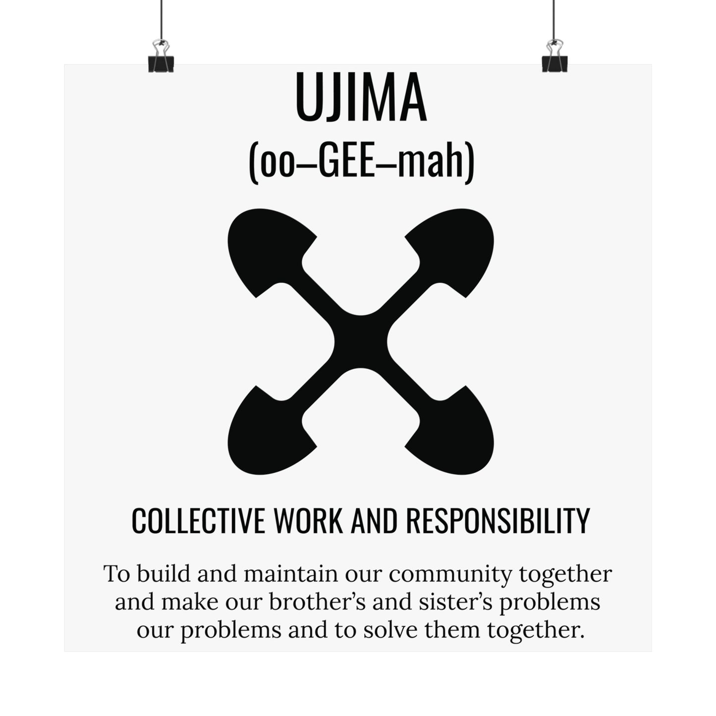 Ujima (Day 3) | Vertical Poster |White|