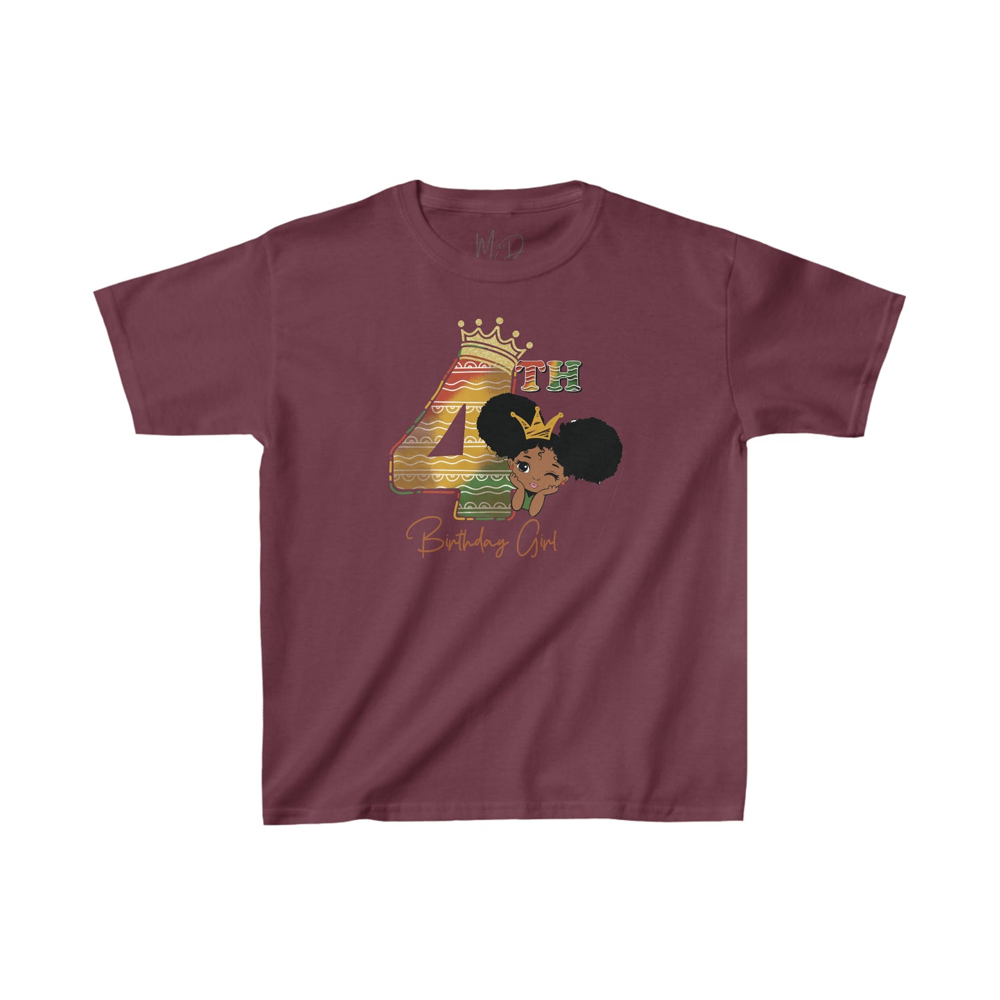 4th Princess Birthday Girl Juneteenth T-Shirt