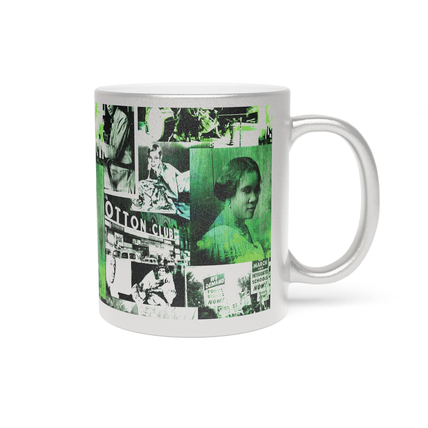 Black History 1920's Greatness (Green) (Silver Metallic Version) |Coffee & Tea Mug | Full Print| 11 Oz.