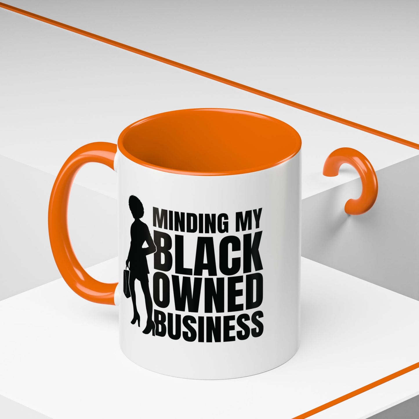 Minding My Black Owned Business | 11oz Mug| Version 1| | White Accent (Various Colors)