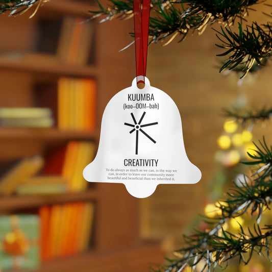 Kuumba (Day 6) | Creativity | Bell, Tree, Round or Oval Ornament |Metal|