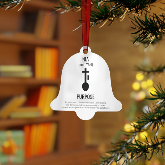 Nia (Day 5) | Purpose | Bell, Tree, Round or Oval Ornament |Metal|