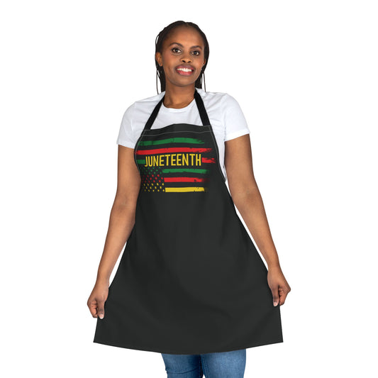 Juneteenth Flag | Apron| Black| Black Strap |Version 1