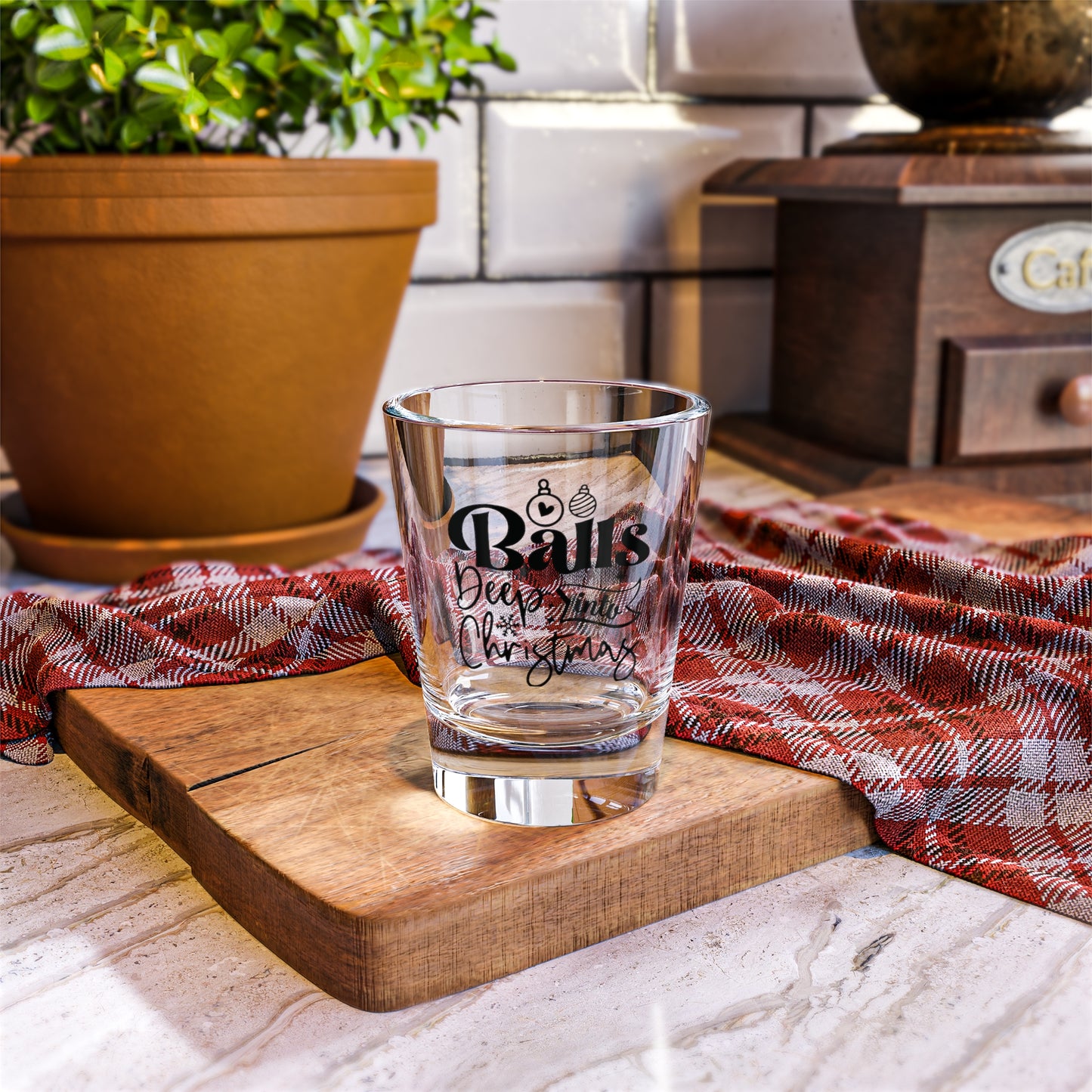 Balls Deep Into Christmas| 1.5 oz Shot Glass