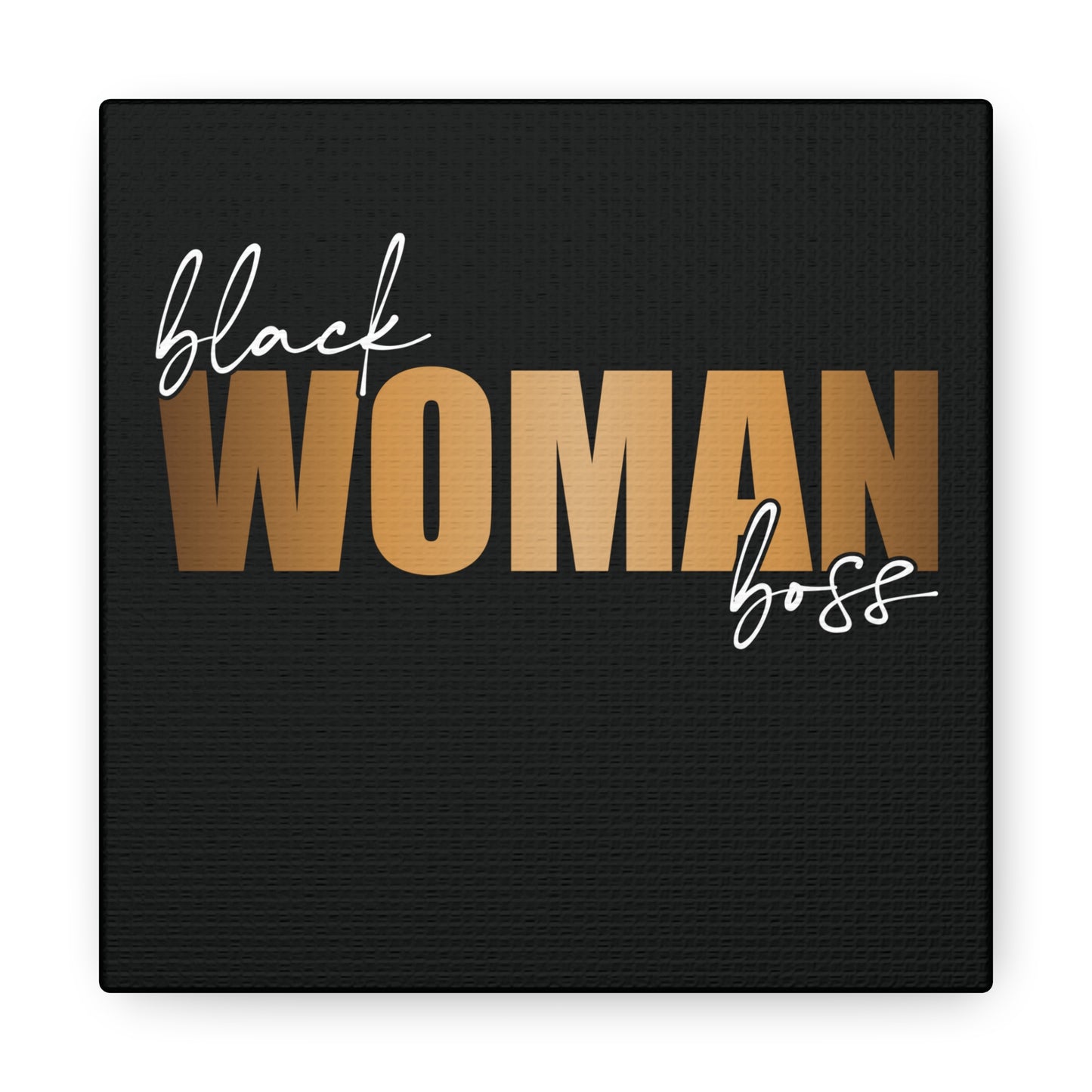 Black Women Boss | Canvas Gallery Wrap | Black Background
