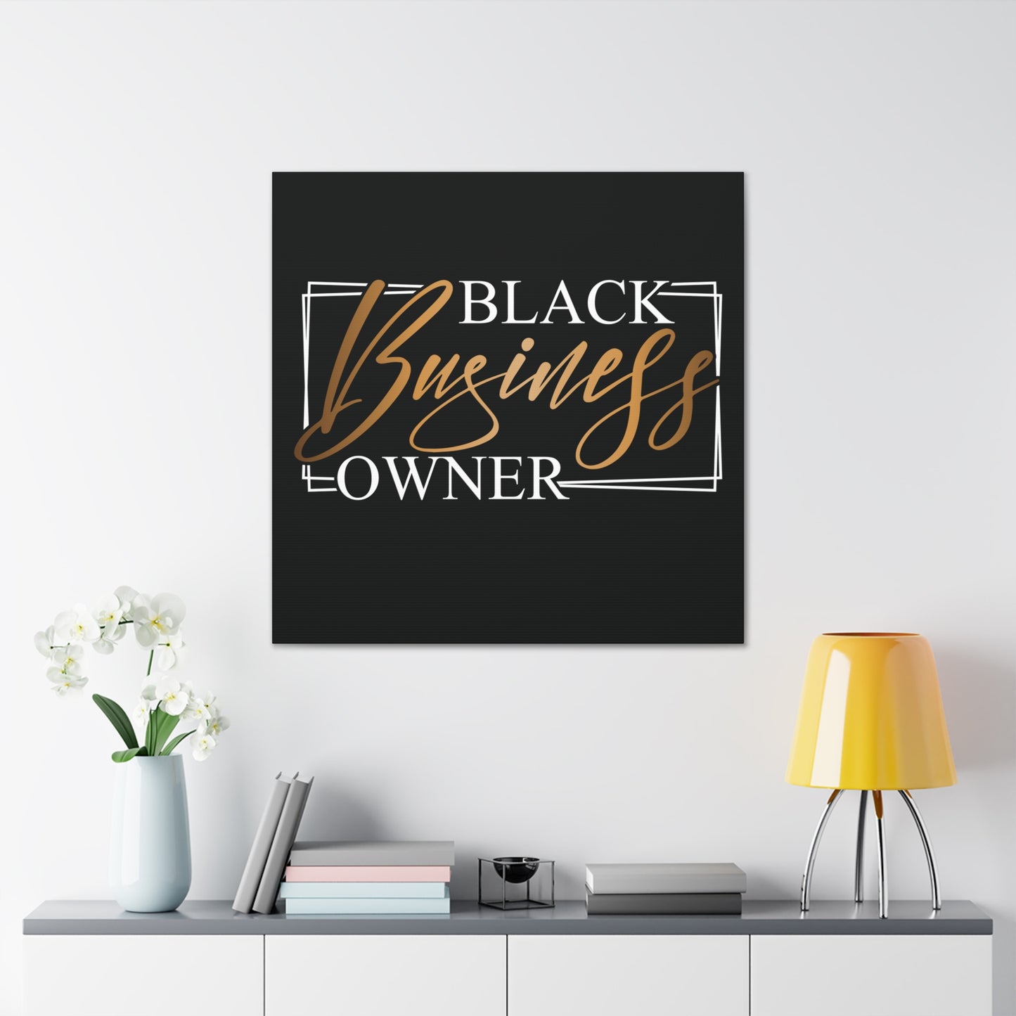 Black Business Owner | Canvas Gallery Wrap | Black Background
