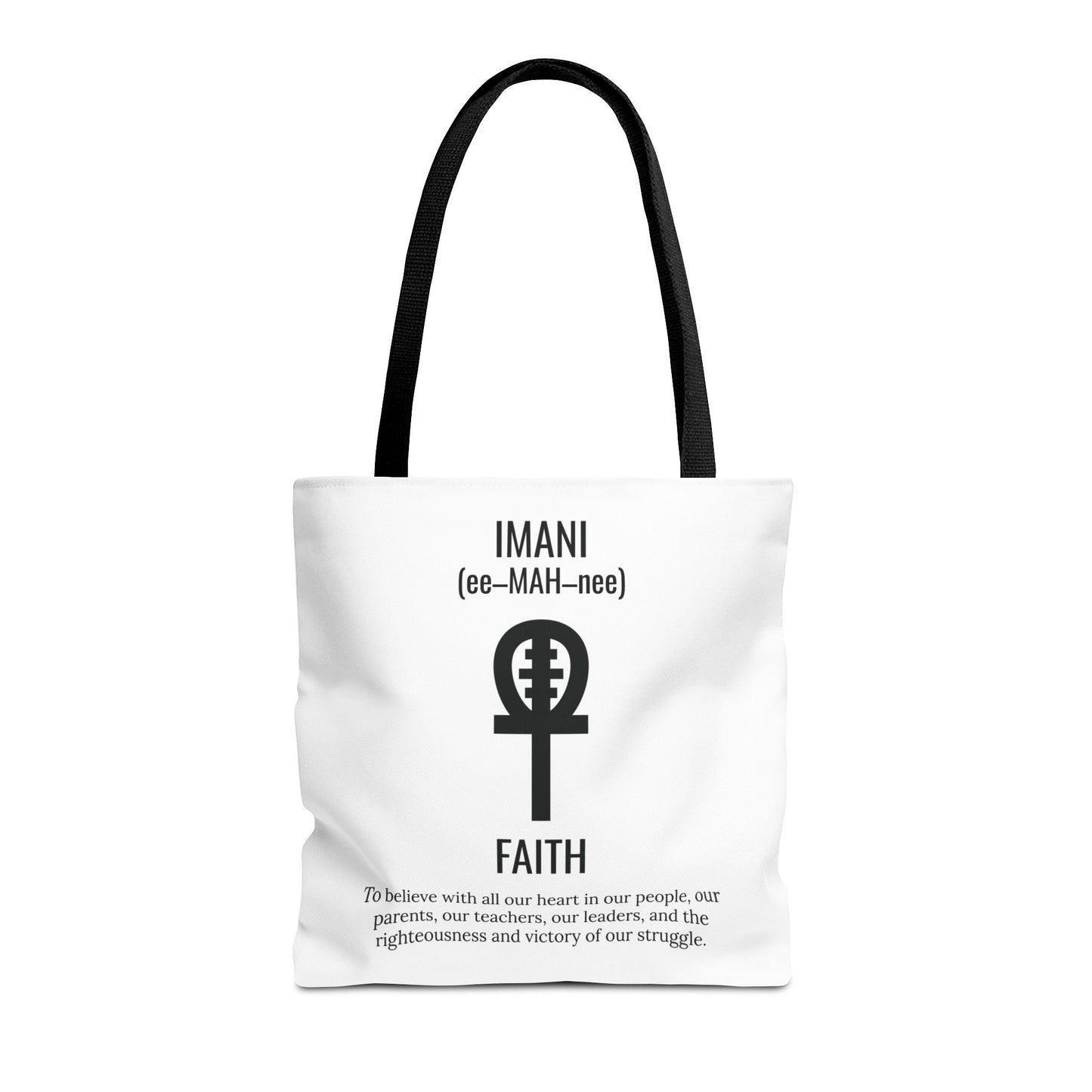Imani (Day 7) Faith | Tote Bag | White